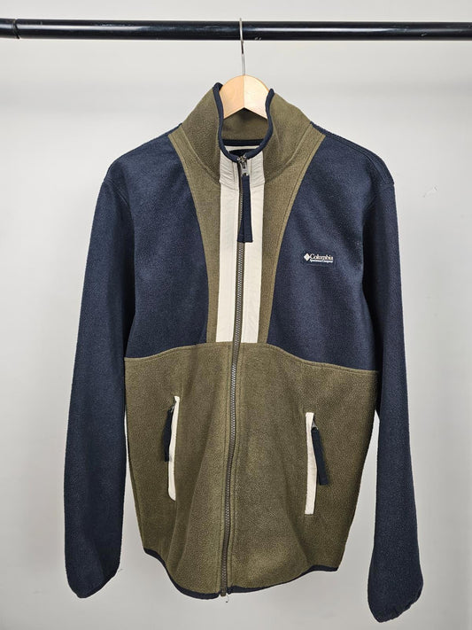 Columbia Mens Backbowl Full Zip Fleece Jacket - S/Small - Khaki/Black