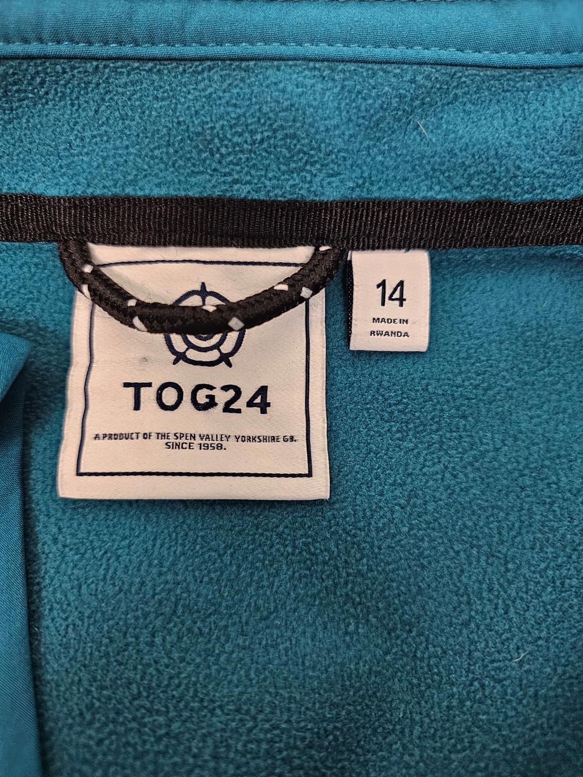 TOG 24 Womens Full Zip Soft Shell Fleece Lined Wind Proof Jacket - UK 14