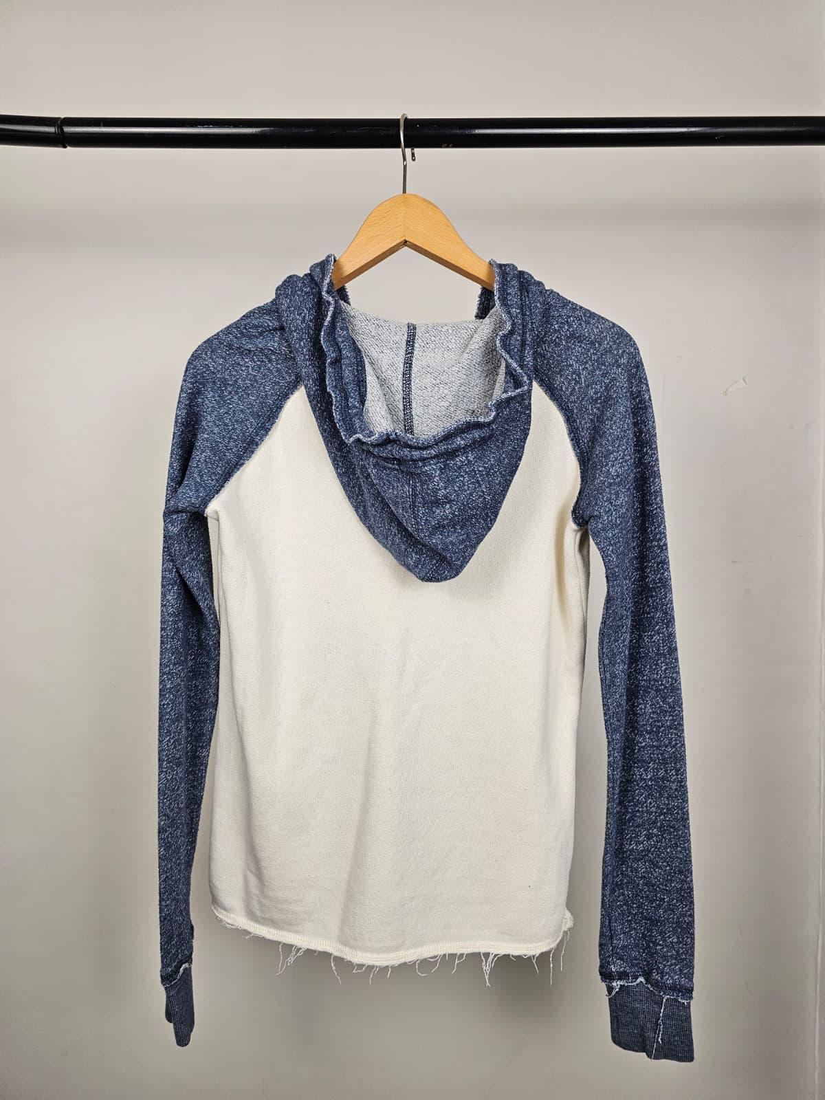 Billabong Womens Y2K 2000's V Neck Anchor Print Pullover Hoodie - S/Small
