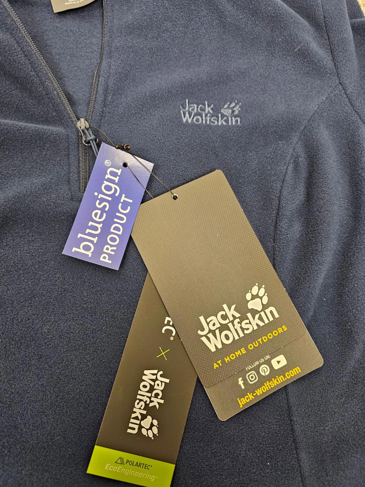 Jack Wolfskin Women's Navy Polartec Fleece 1/2 Zip Jumper - 8/10 - Navy