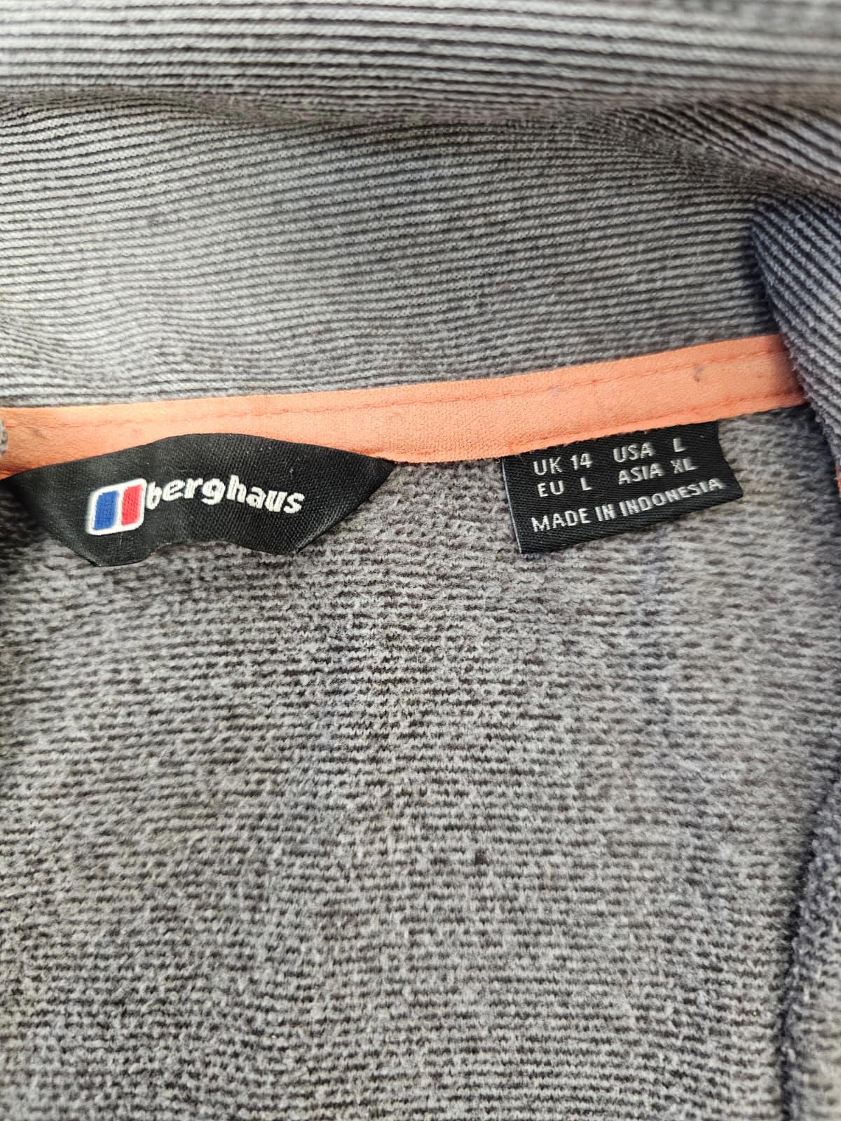 Berghaus Womens Full Zip Fleece Mid Layer Casual Jacket - UK 14 - Grey