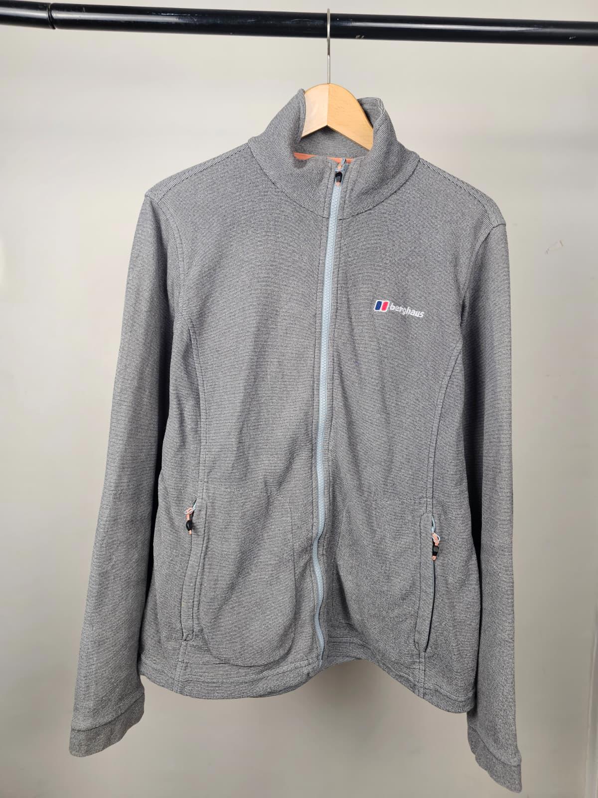Berghaus Womens Full Zip Fleece Mid Layer Casual Jacket - UK 14 - Grey