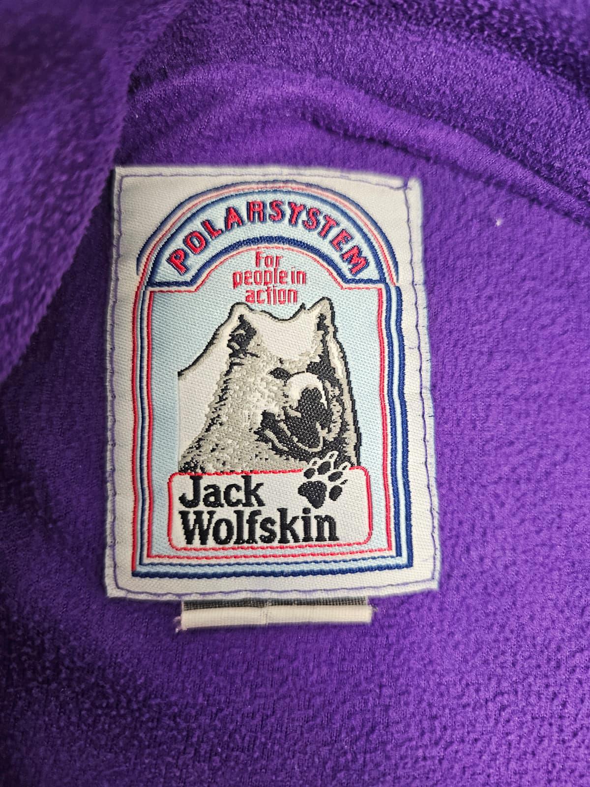 Jack Wolfskin Womens Vintage Polartec Snap Button Embroidered Fleece Jumper - S