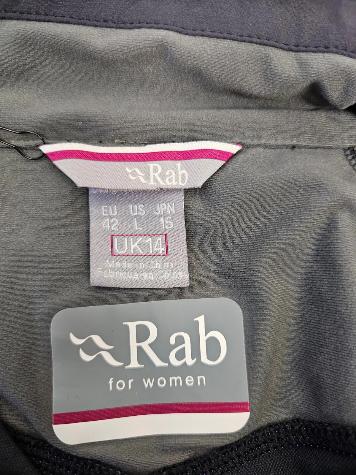 Rab Womens Full Zip Soft Shell Style Casual/Activewear Jacket -UK 14 Grey/Purple