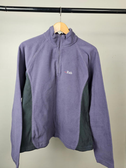 Rab Womens Polartec 1/4 Zip Pullover Mid Layer Fleece Jumper - UK 16