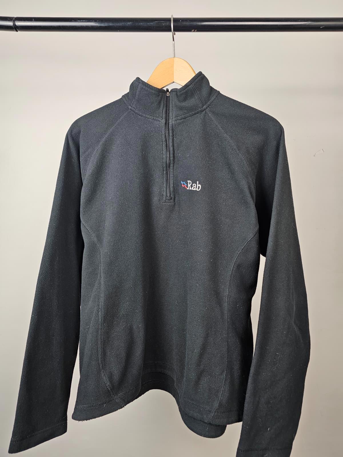 Rab Active Womens Polartec 1/4 Zip Pullover Fleece Jumper - UK 16 - Black