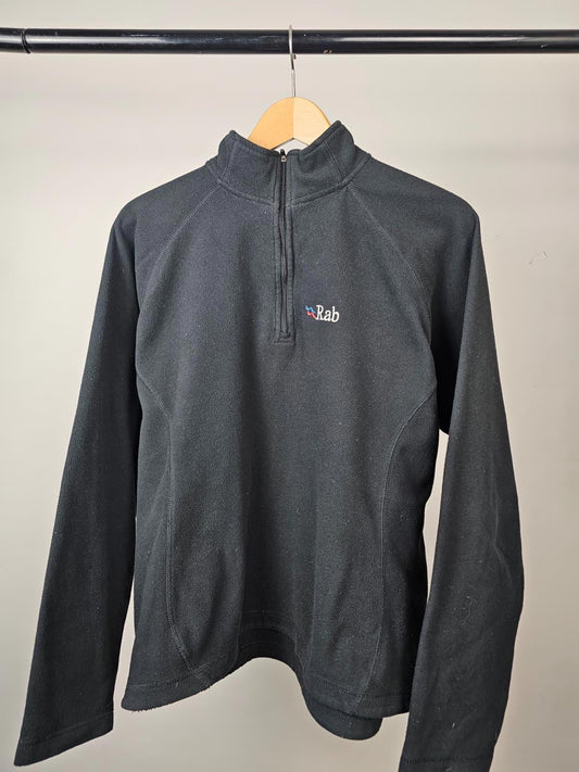 Rab Active Womens Polartec 1/4 Zip Pullover Fleece Jumper - UK 16 - Black