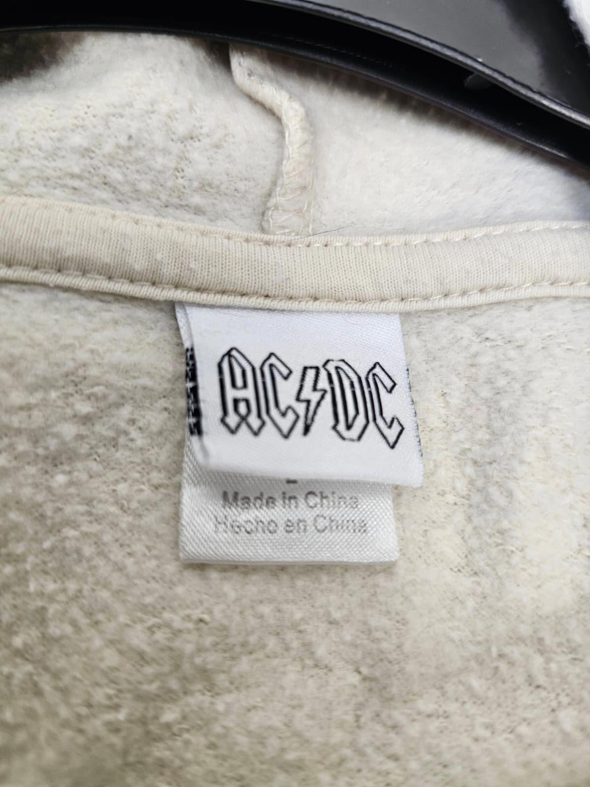 AC/DC Womens Pullover Cannon ACDC Print Hoodie - L/Large - Beige/Cream