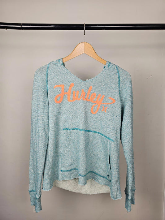Hurley Womens Y2K 2000s Pullover V Neck Hoodie - XS/Extra Small