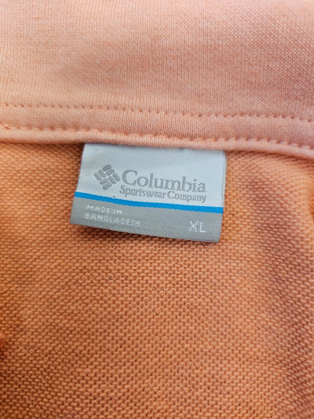 Columbia 1/2 Zip Pullover Sweatshirt Jumper - XL/Extra large (18) - Peach/Coral
