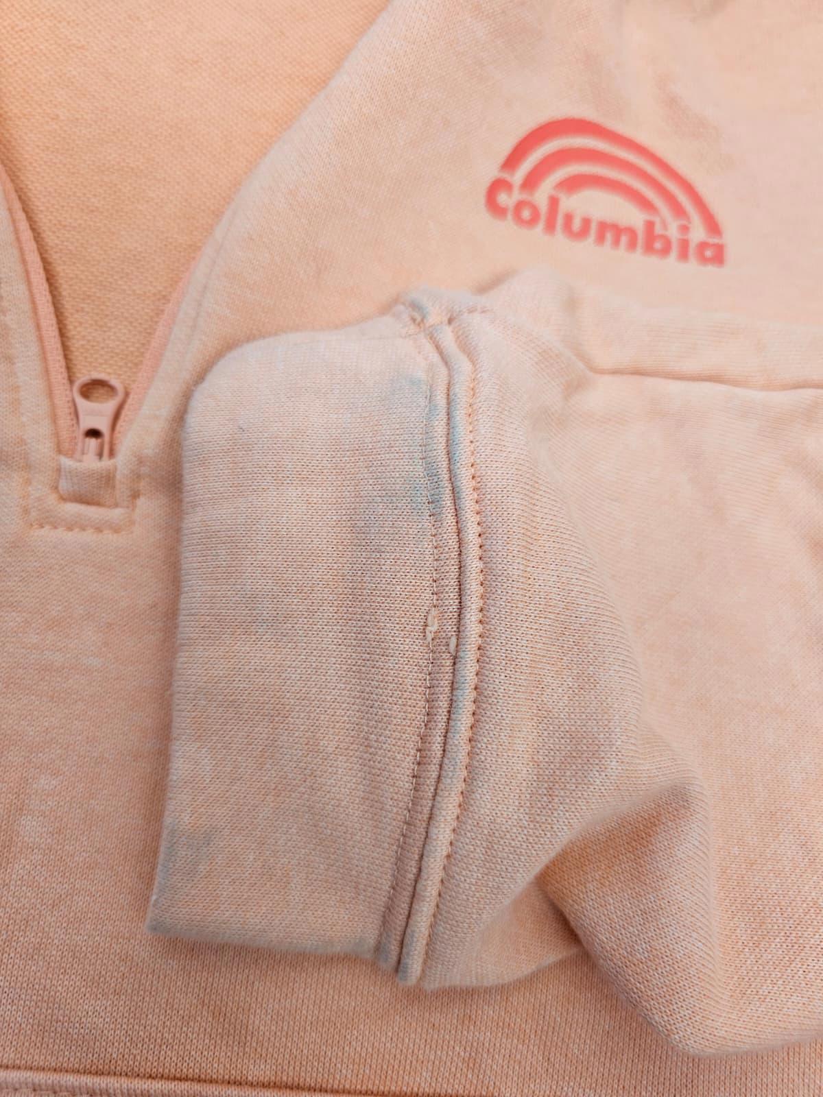 Columbia 1/2 Zip Pullover Sweatshirt Jumper - XL/Extra large (18) - Peach/Coral