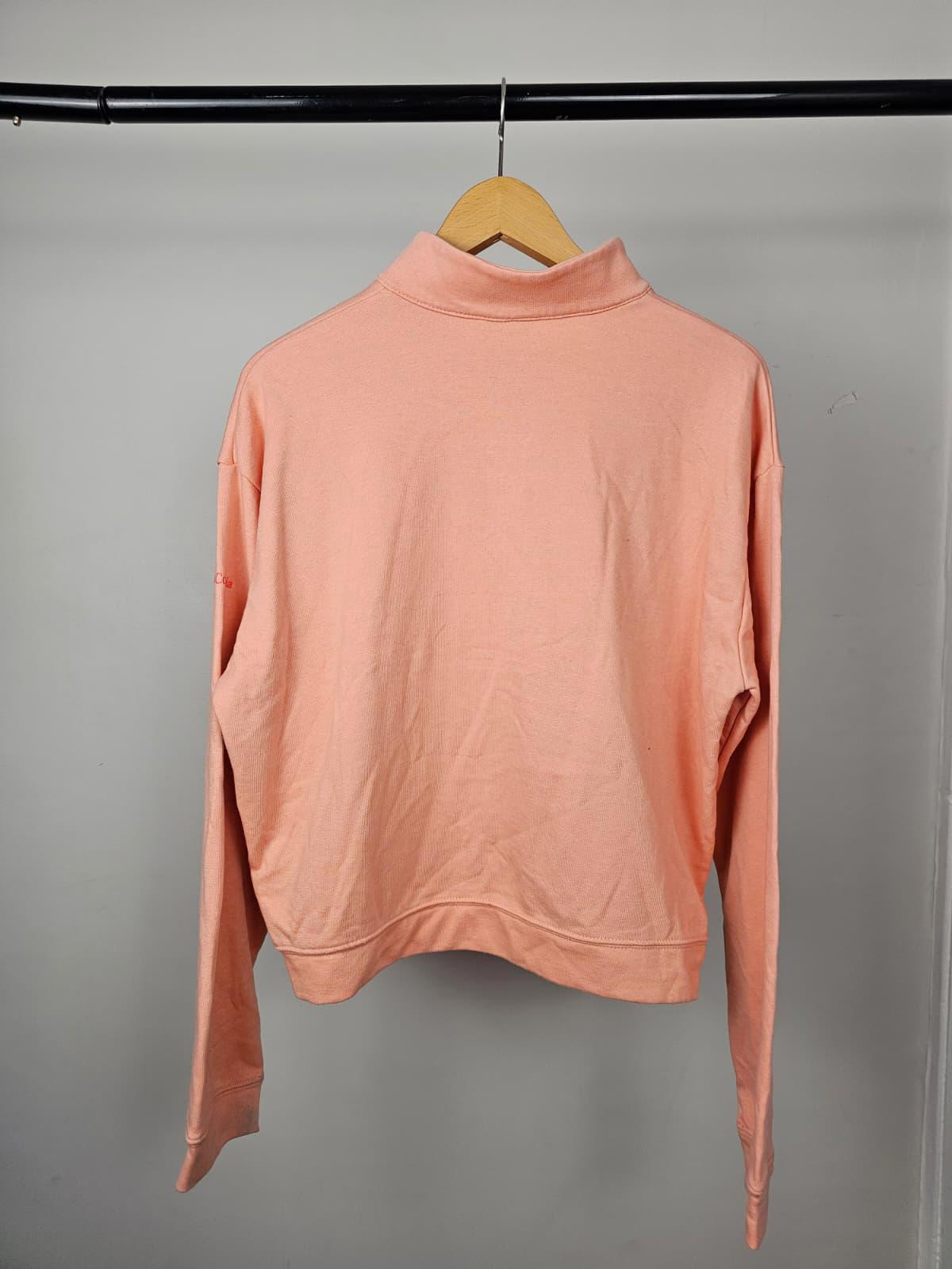 Columbia 1/2 Zip Pullover Sweatshirt Jumper - XL/Extra large (18) - Peach/Coral