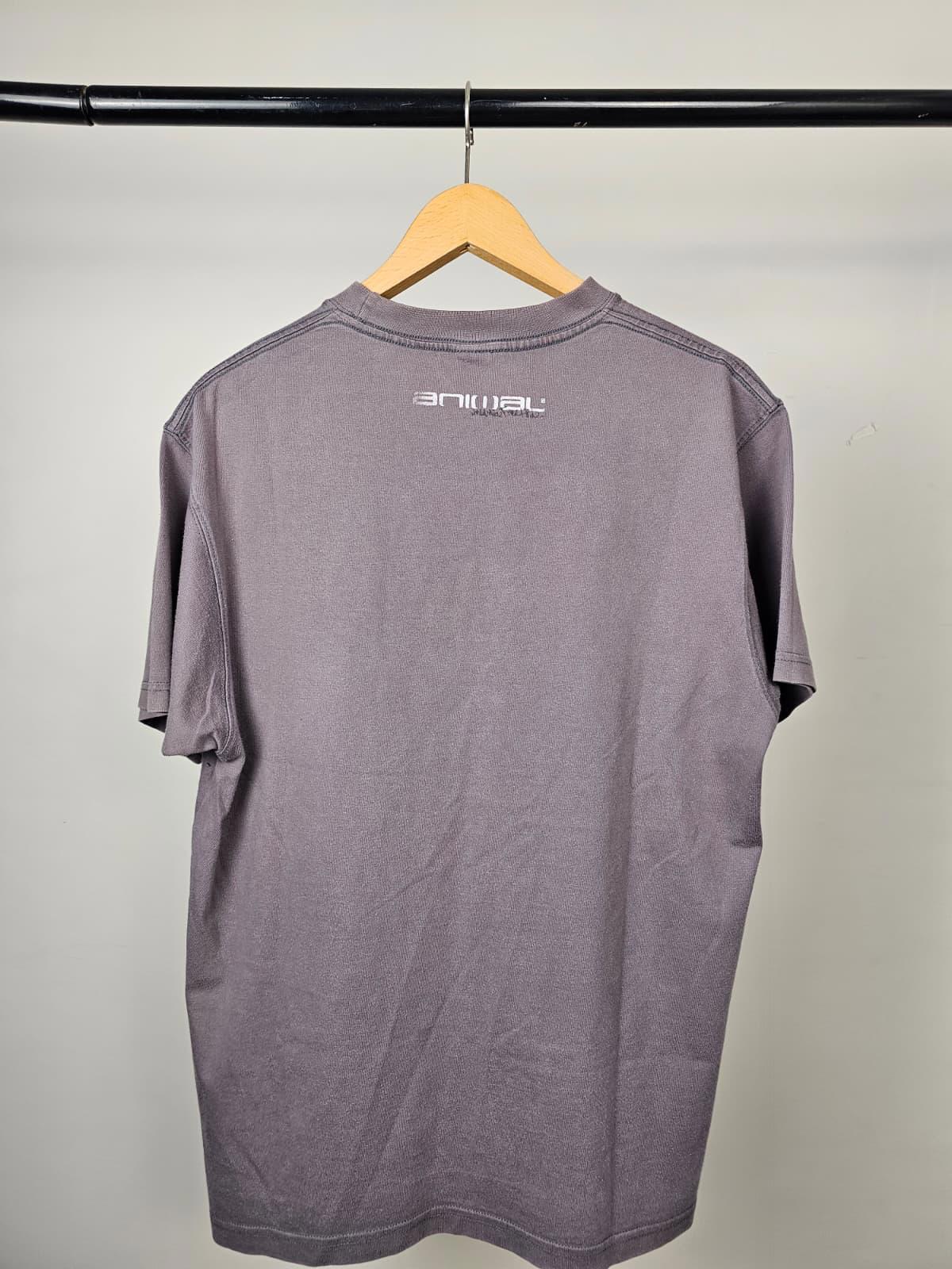 Animal Y2K 2000's Mens VW Bus Print Short Sleeve T-Shirt - M/Medium -Washed Grey