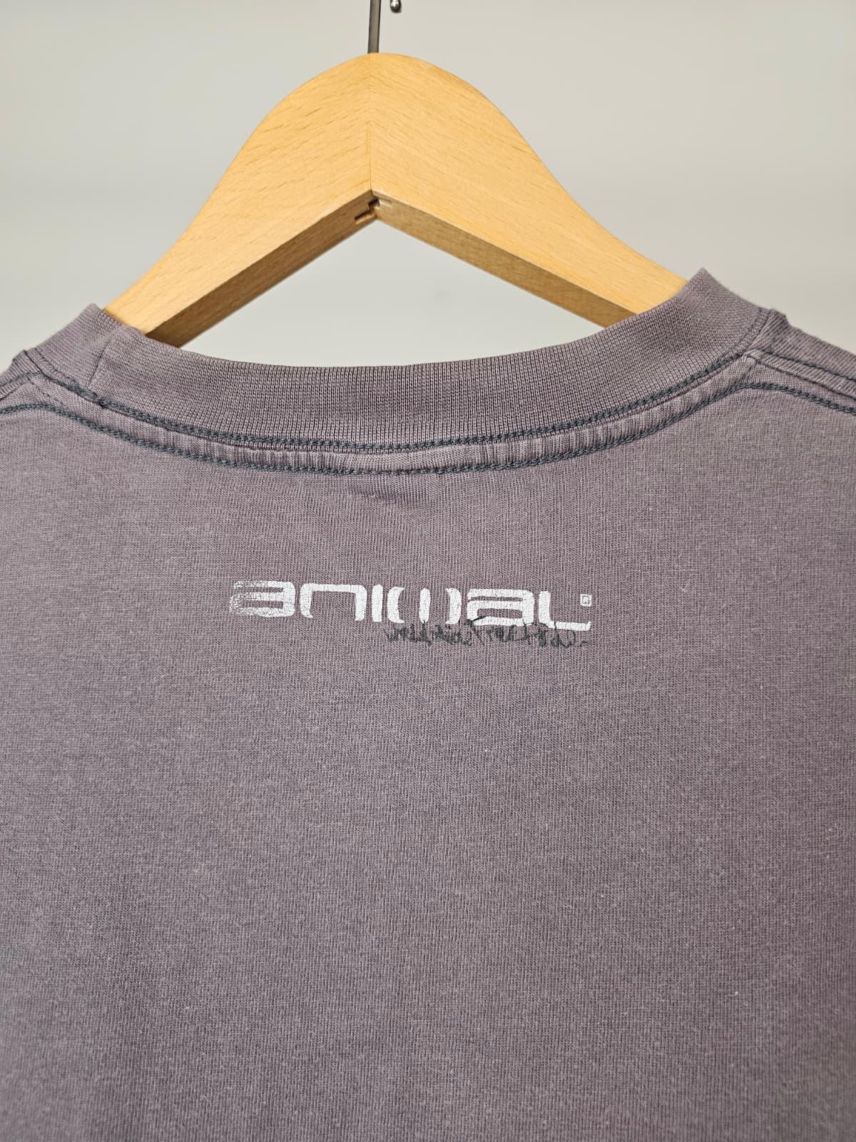 Animal Y2K 2000's Mens VW Bus Print Short Sleeve T-Shirt - M/Medium -Washed Grey