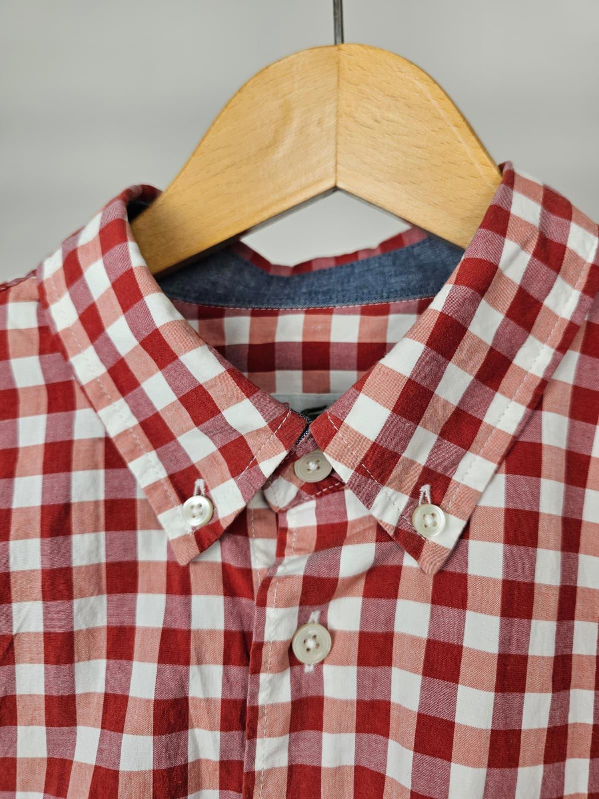 Lacoste Mens Classic Fit Long Sleeve Checked Button Up Collared Shirt - L/Large