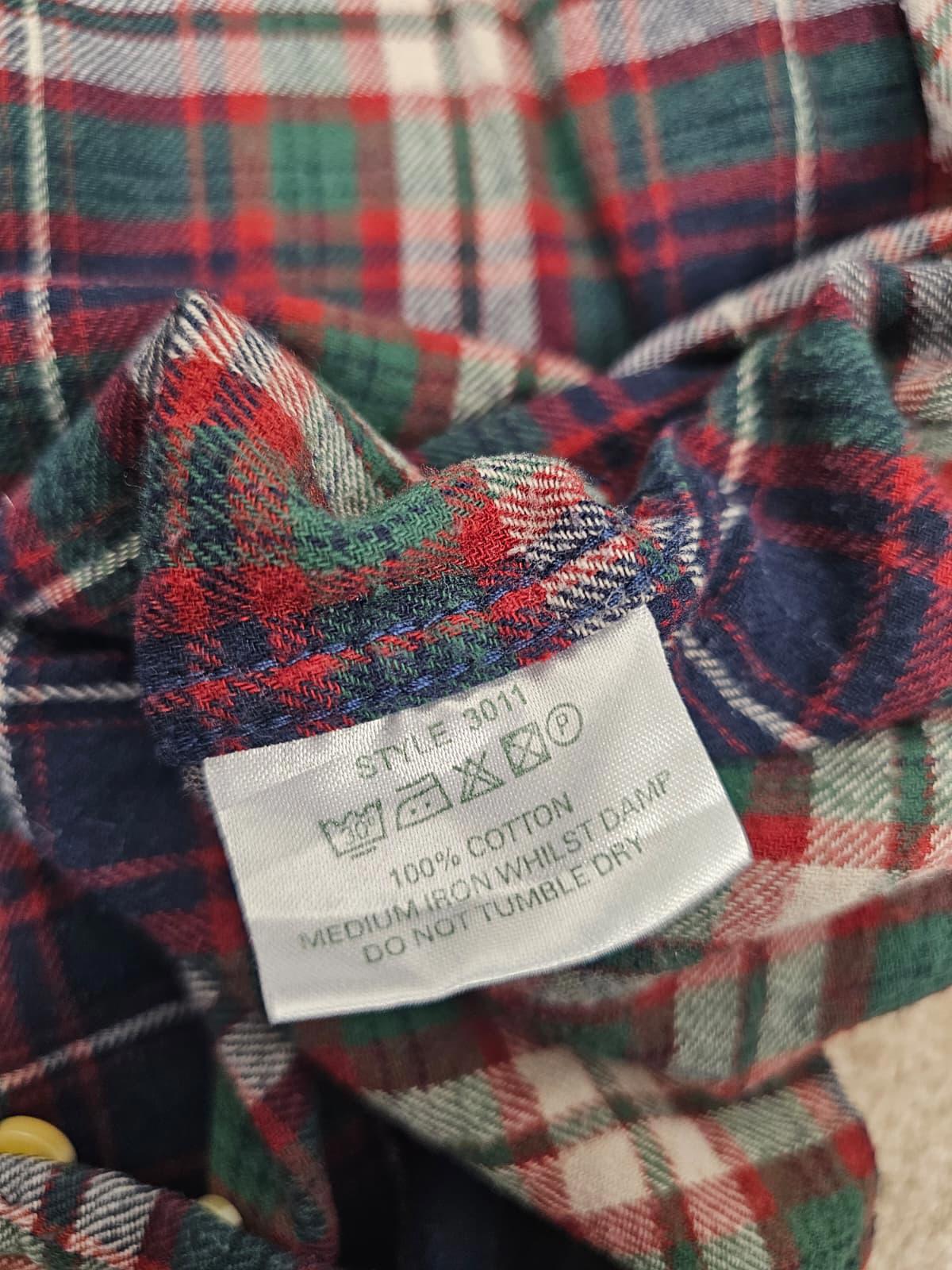 Champion Vintage Long Sleeve Button Up Checked Pocket Flannel Shirt - XXL/2XL