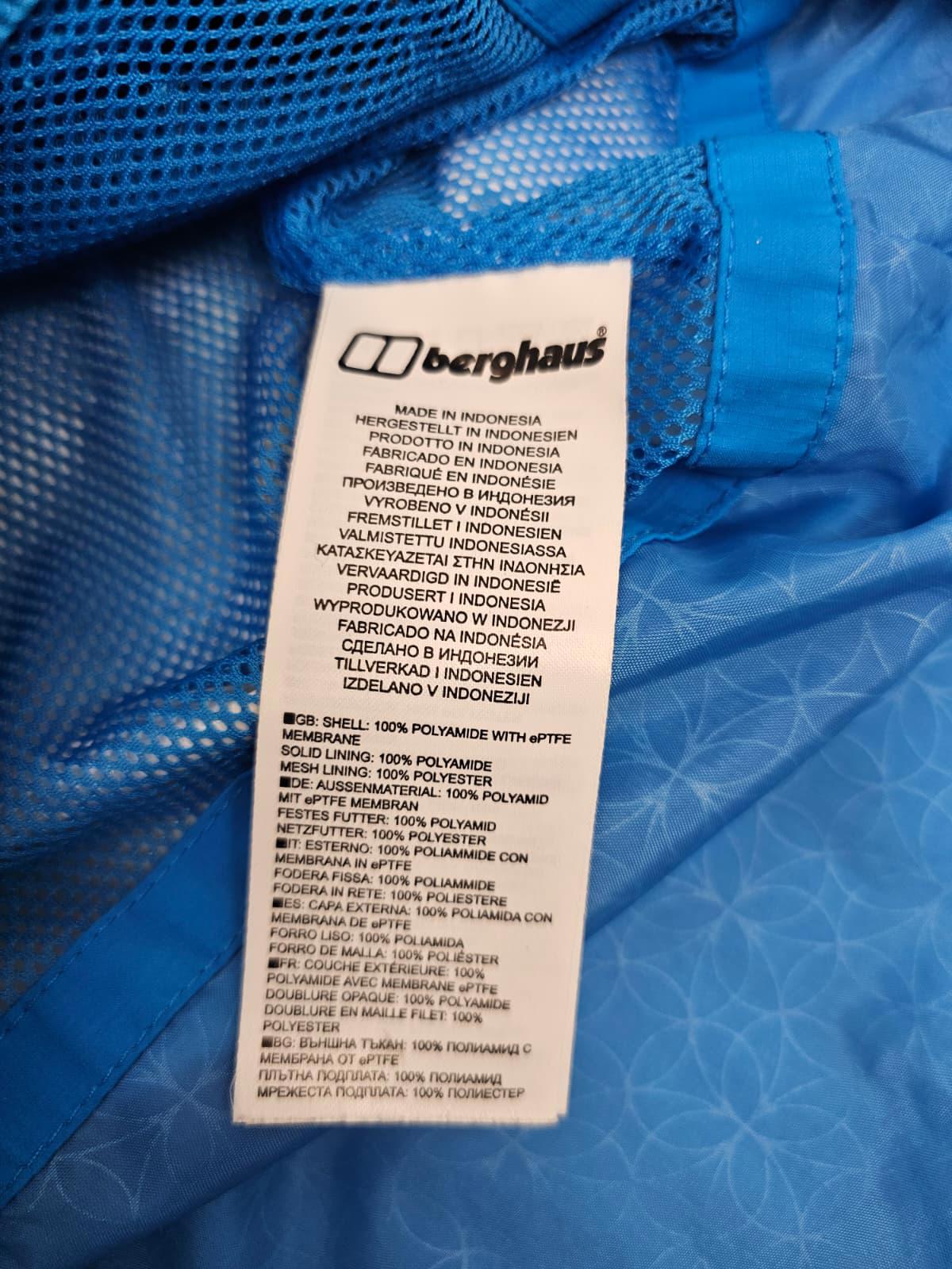 Berghaus Womens Gore-Tex Hooded Waterproof Hiking/Walking Jacket - UK 12 - Blue