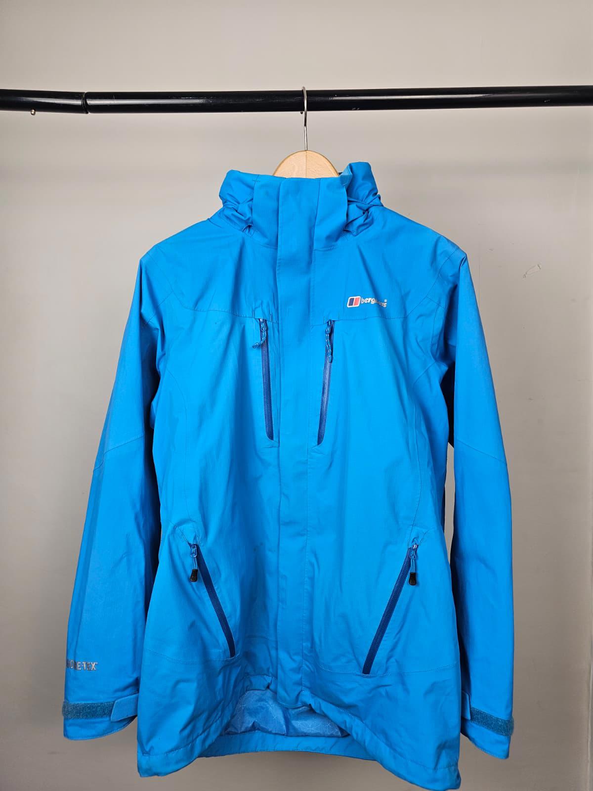 Berghaus Womens Gore-Tex Hooded Waterproof Hiking/Walking Jacket - UK 12 - Blue