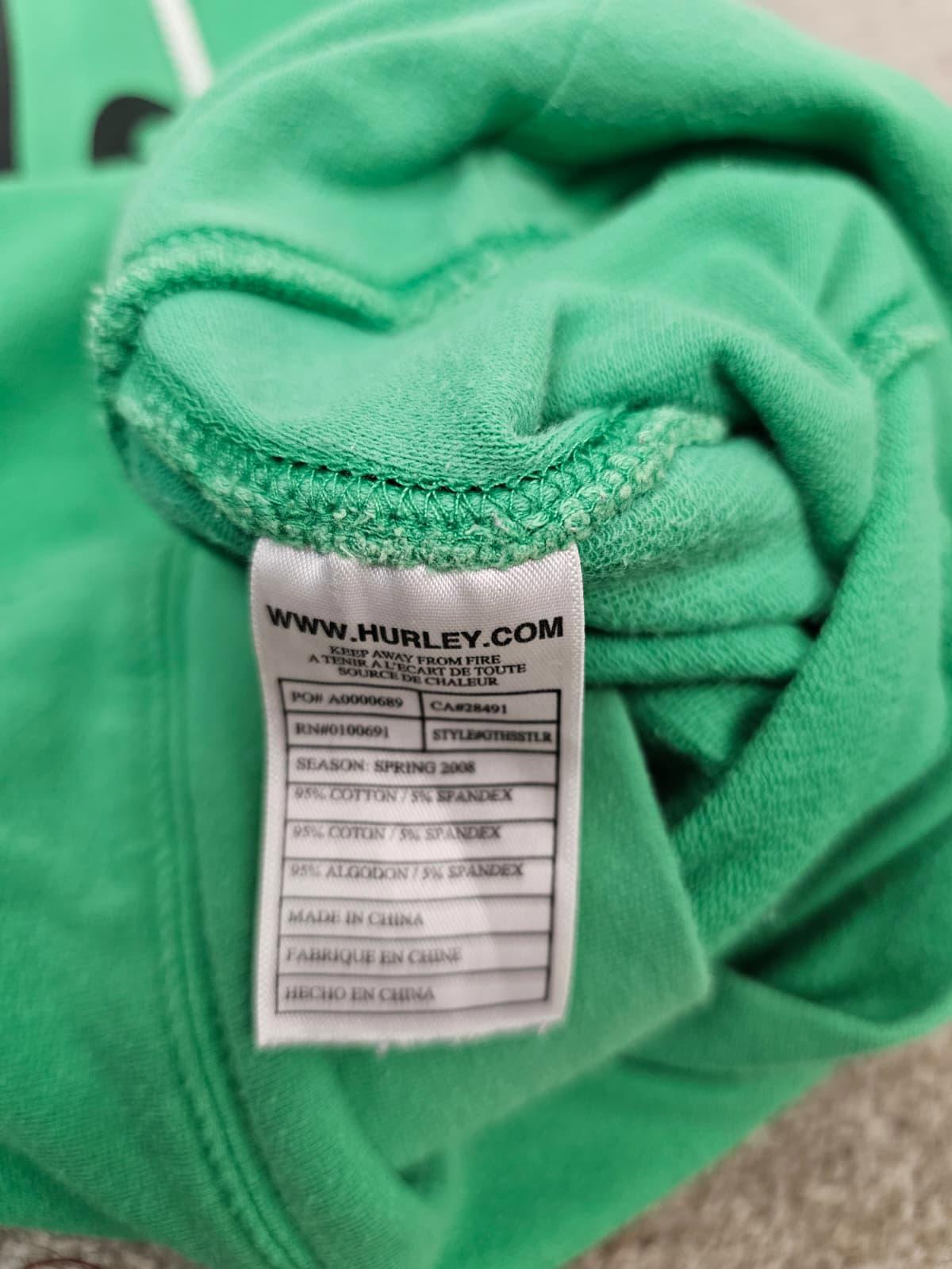 Hurley Womens Pullover Y2K 2000s Hoodie - XS/Extra Small - Green