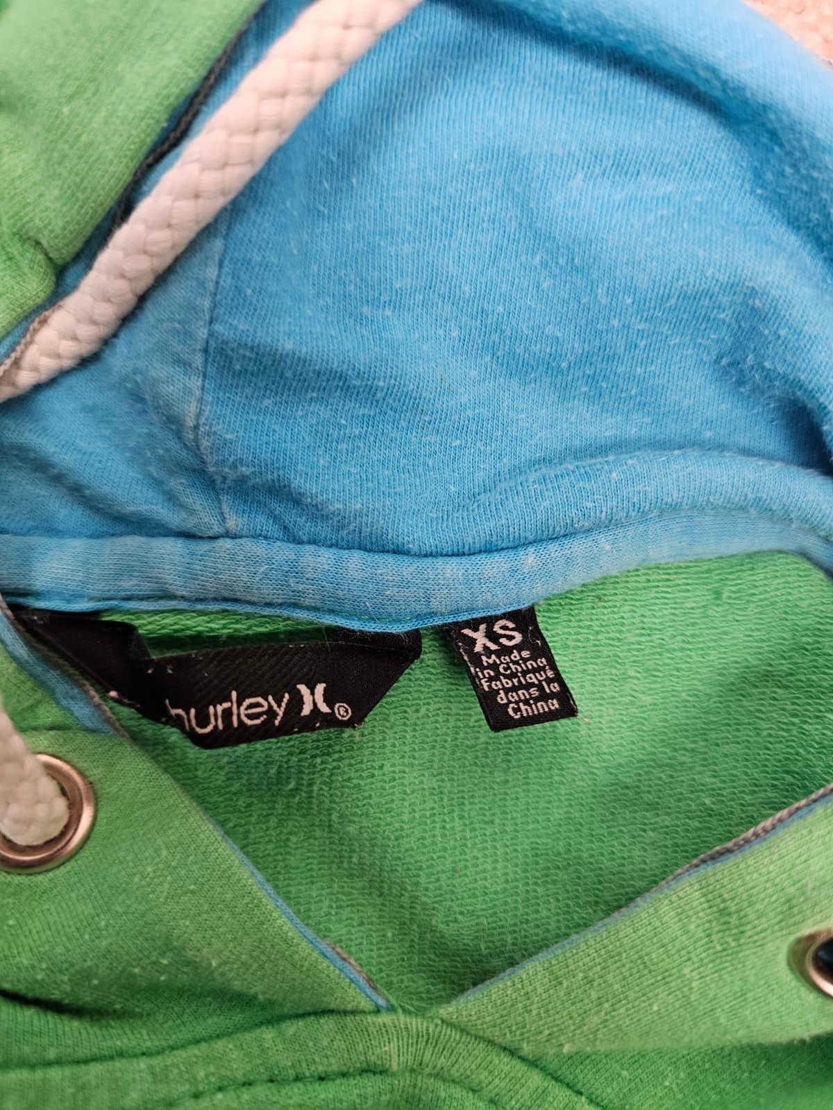 Hurley Womens Pullover Y2K 2000s Hoodie - XS/Extra Small - Green