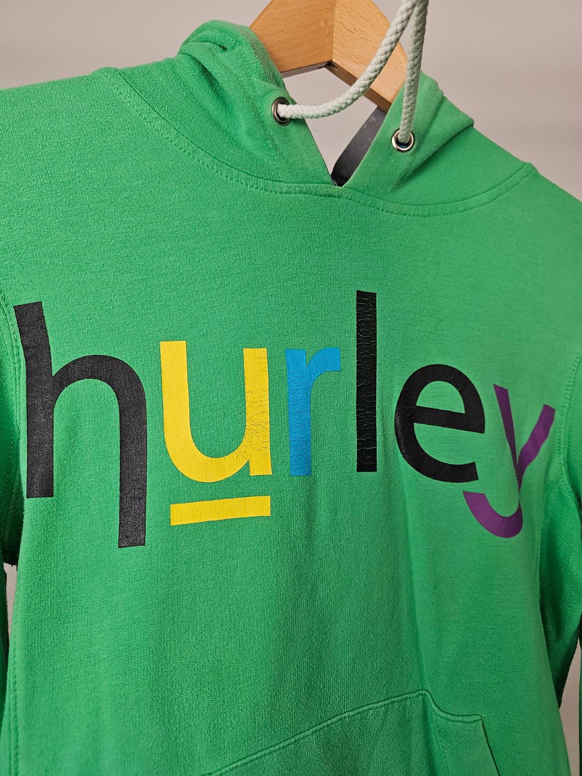Hurley Womens Pullover Y2K 2000s Hoodie - XS/Extra Small - Green