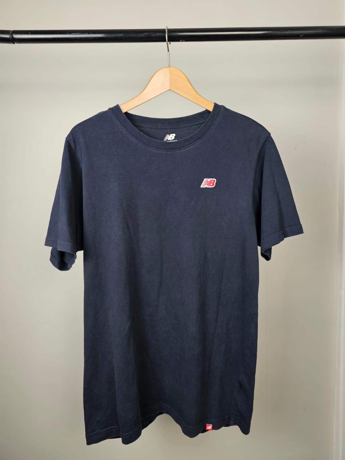 New Balance Mens Short Sleeve Embroidered T-Shirt - L/Large - Navy