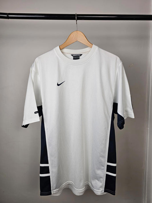 Nike Mens Y2K 2000's Silver Tag Activewear Dri-Fit T-Shirt - L/Large - White