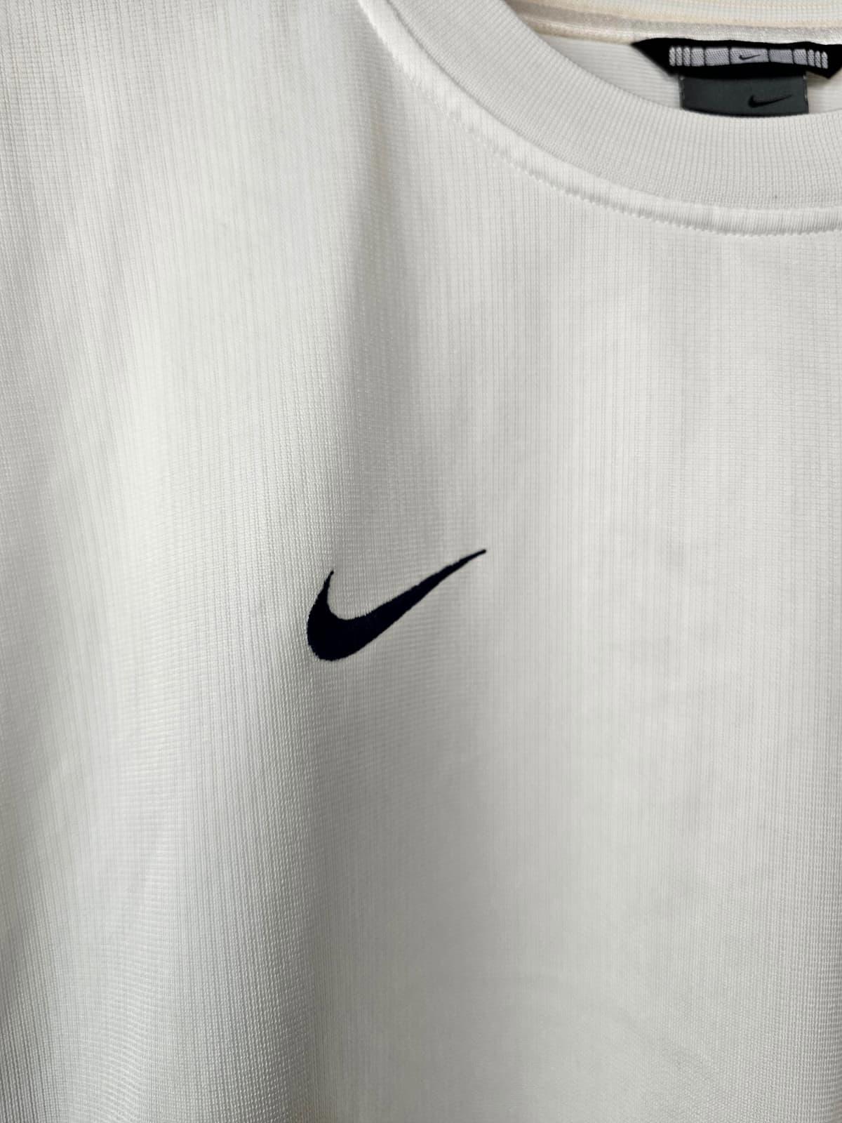 Nike Mens Y2K 2000's Silver Tag Activewear Dri-Fit T-Shirt - L/Large - White