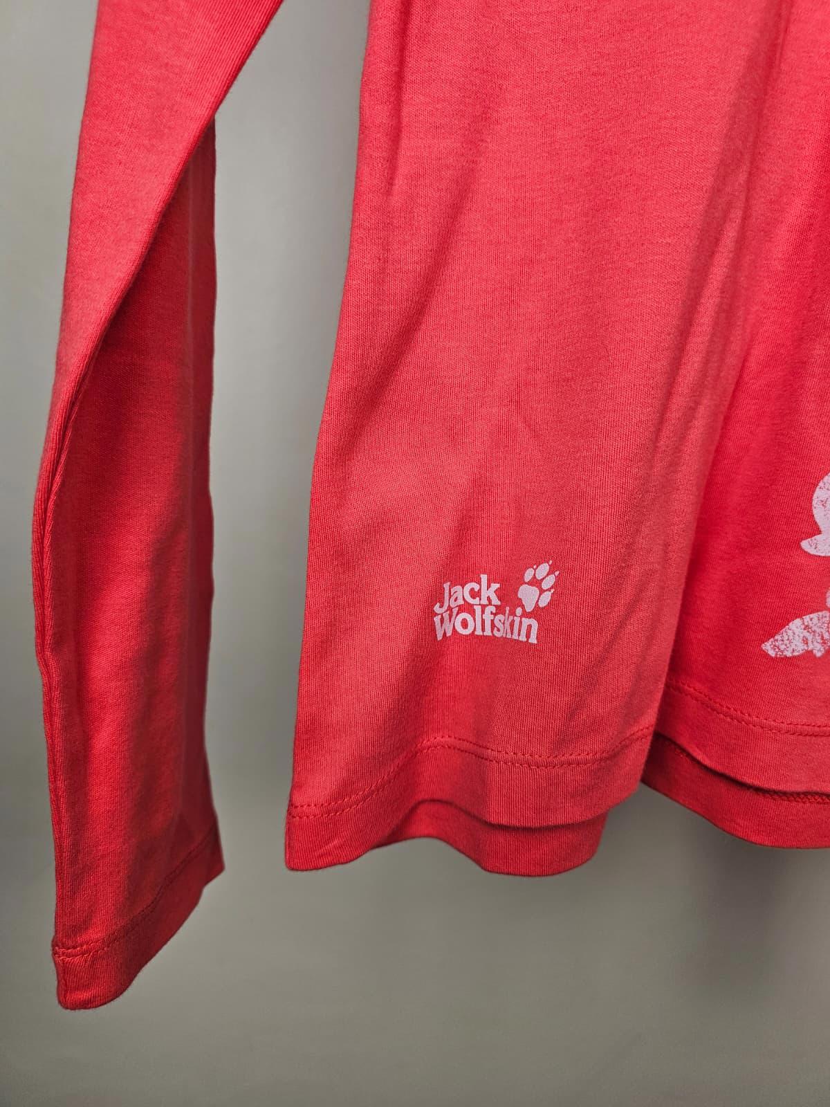 Jack Wolfskin Y2K Floral Print Long Sleeve Top T-Shirt - UK 10 - Coral