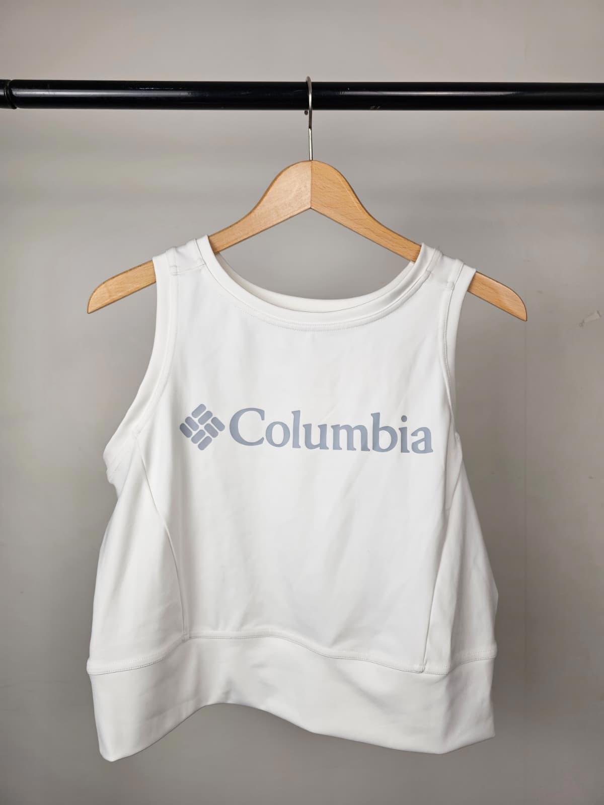 Columbia Womens Omni-Wick Activewear Cropped Vest Top - XL/Extra Large - White