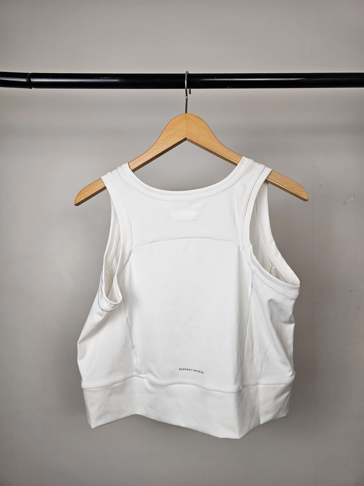 Columbia Womens Omni-Wick Activewear Cropped Vest Top - XL/Extra Large - White
