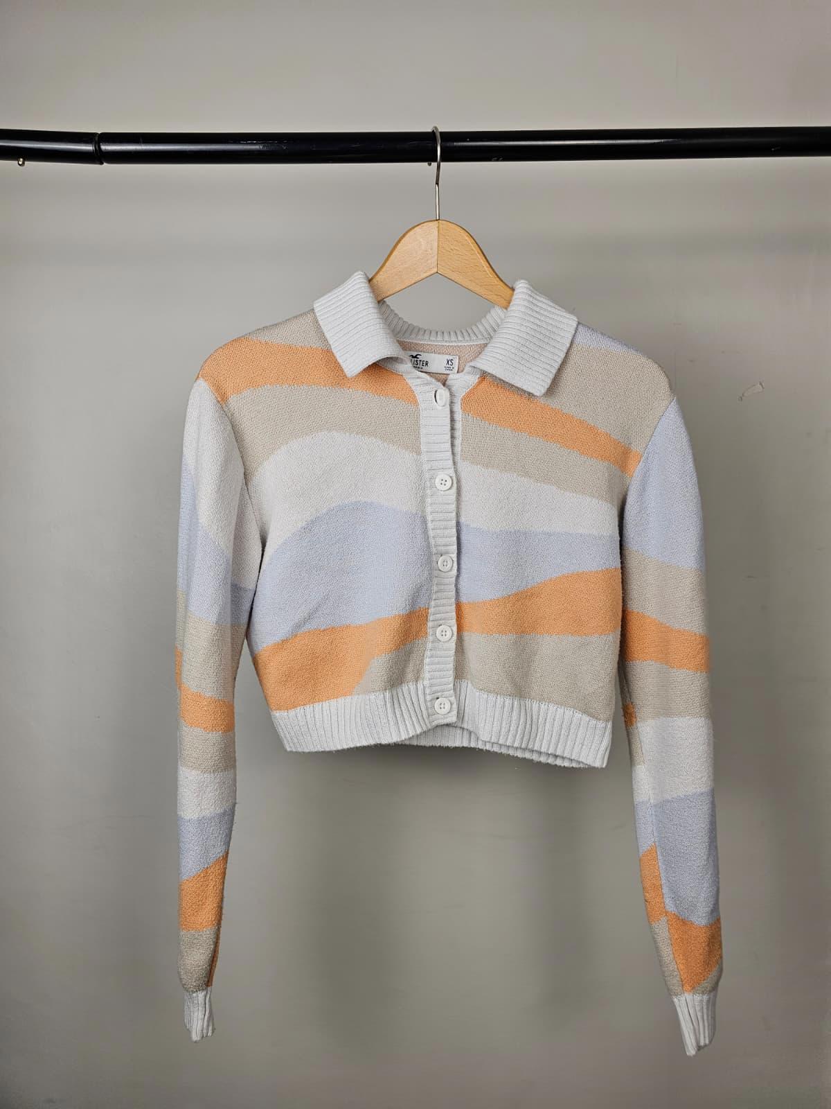 Hollister Y2K Womens Button Up Collared Cardigan - XS/Extra Small