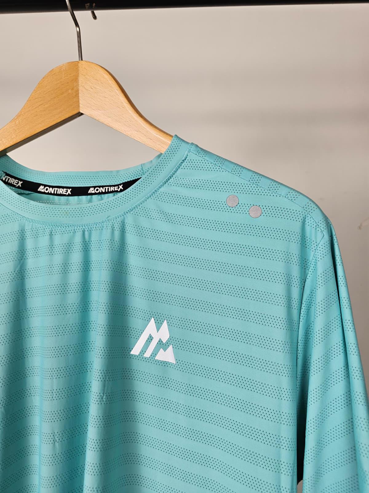 Montirex Mens Short Sleeve Activewear Top T-Shirt - M/Medium - Turquoise