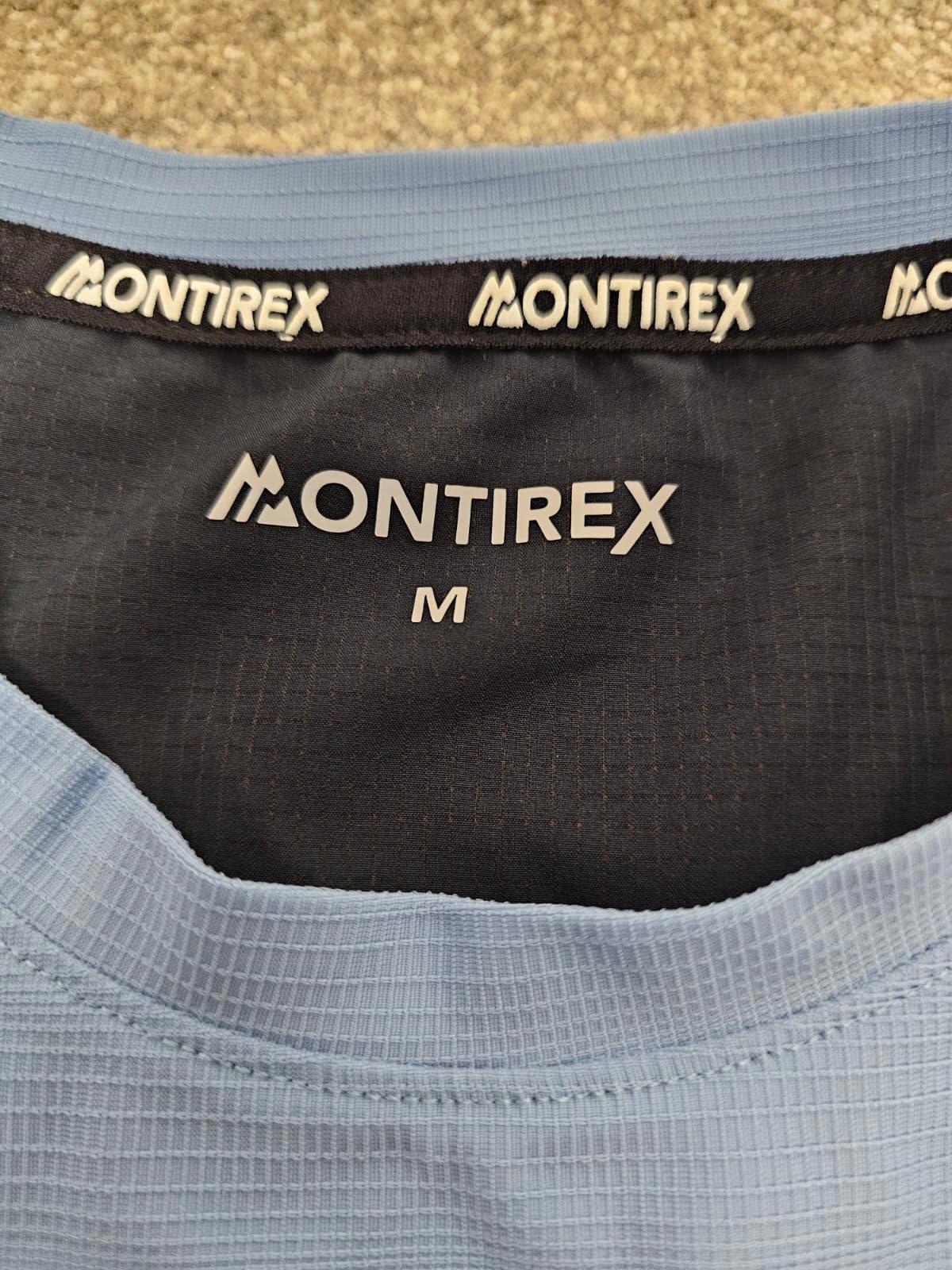 Montirex Mens Short Sleeve Activewear Top T-Shirt - M/Medium - Petrol Blue/Black