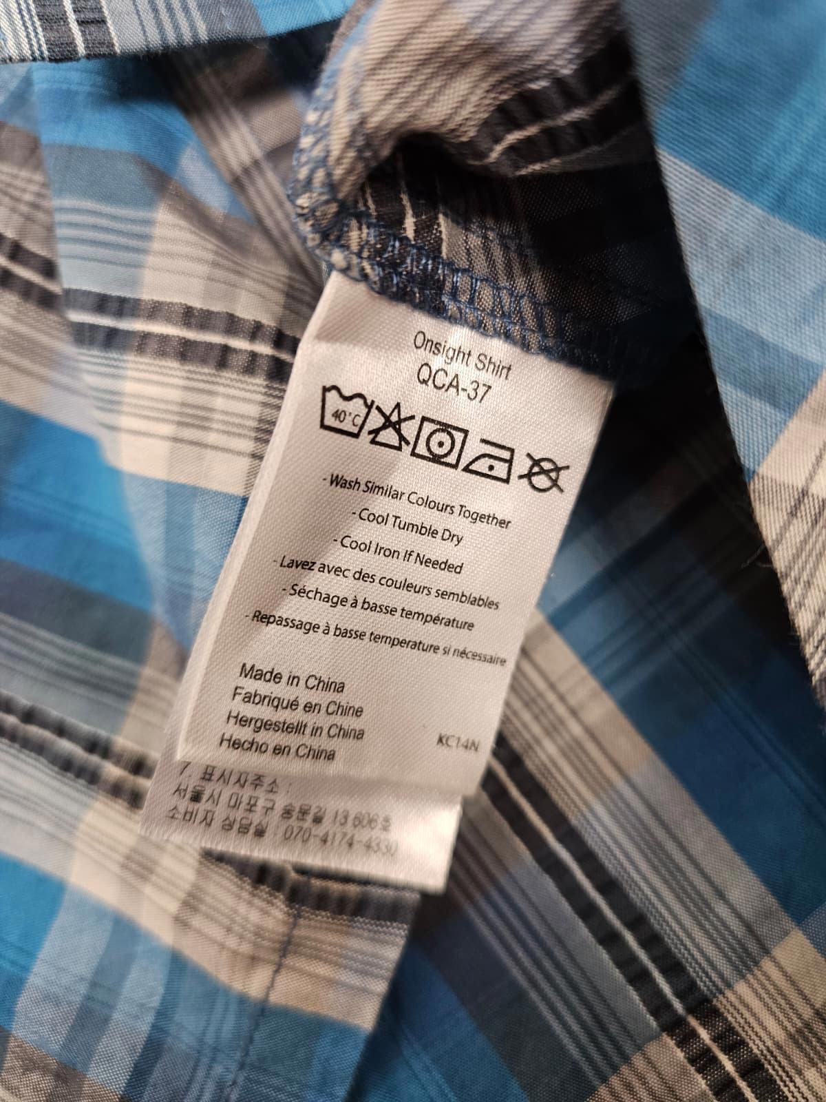 Rab Mens Short Sleeve Button Up Checkered Pocket Shirt - L/Large