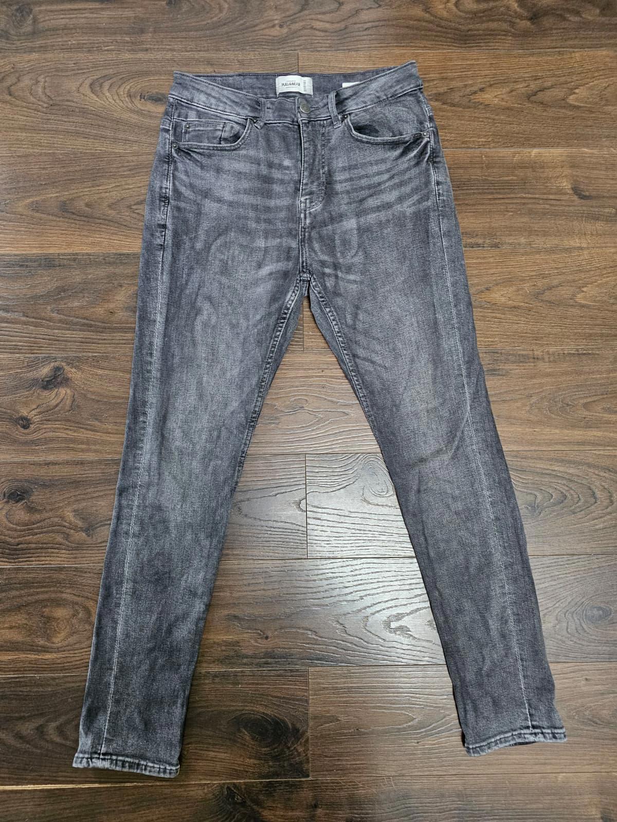 Pull & Bear Mens Washed Black Slim Fit Jeans - W30/L30