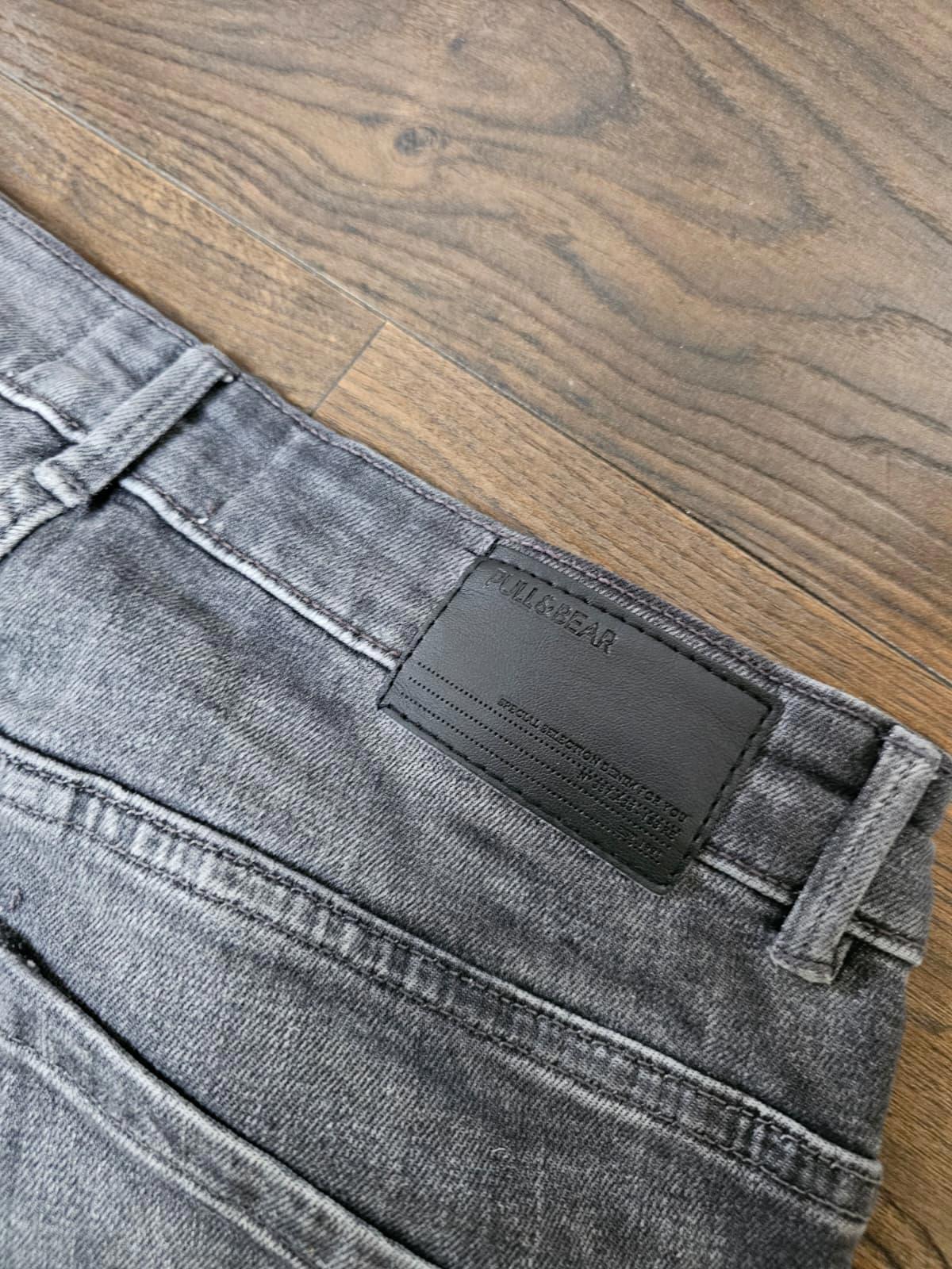 Pull & Bear Mens Washed Black Slim Fit Jeans - W30/L30