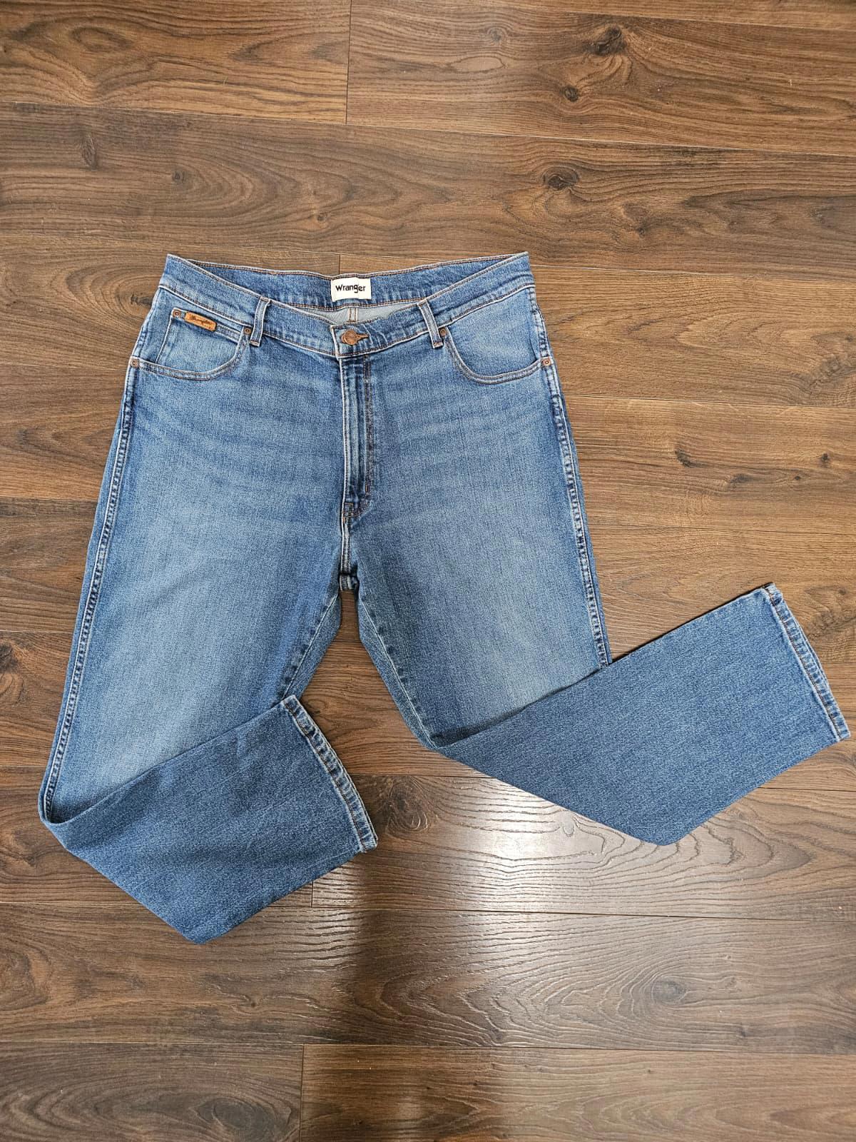 Wrangler Mens Texas Fit Blue Straight Leg Fit Jeans - W36/L30