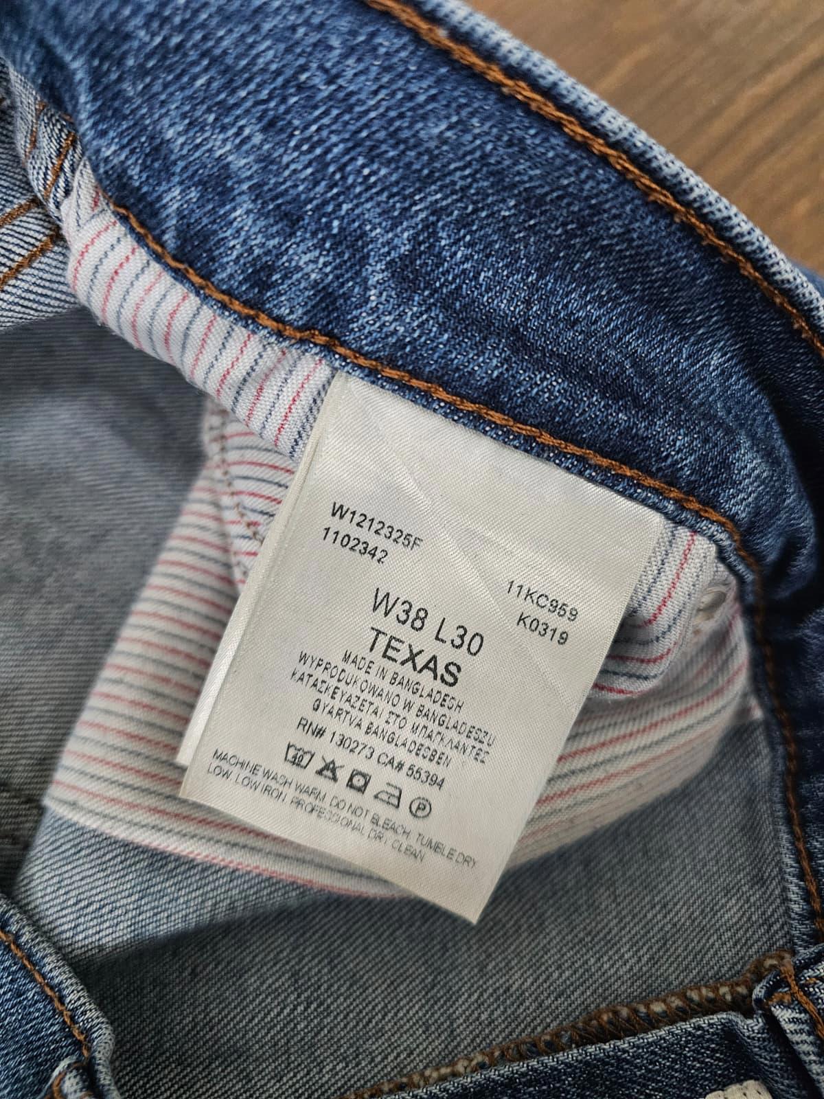Wrangler Mens Texas Fit Blue Straight Leg Fit Jeans - W36/L30