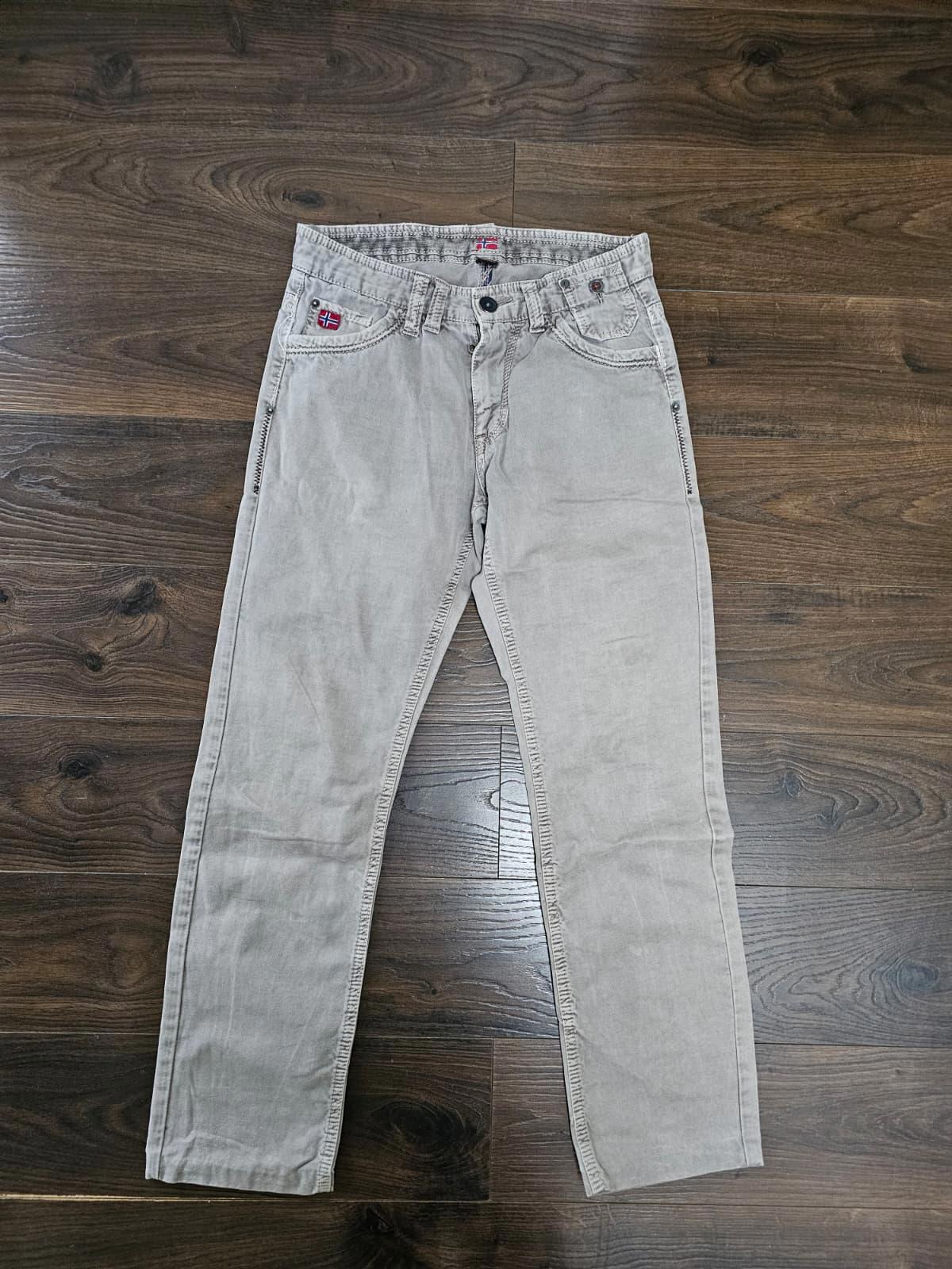 Napapijri Geographic Mens Straight Fit Chinos Trousers/Pants - W30/L29 - Grey