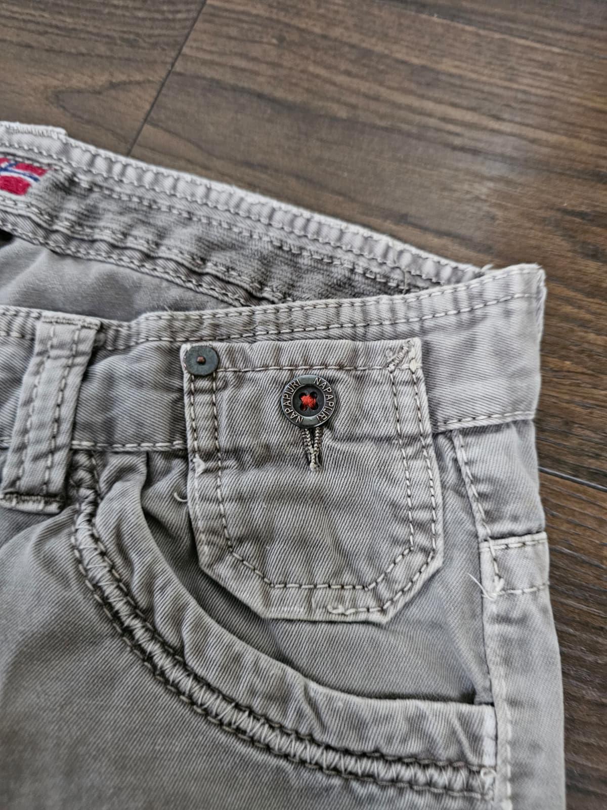 Napapijri Geographic Mens Straight Fit Chinos Trousers/Pants - W30/L29 - Grey