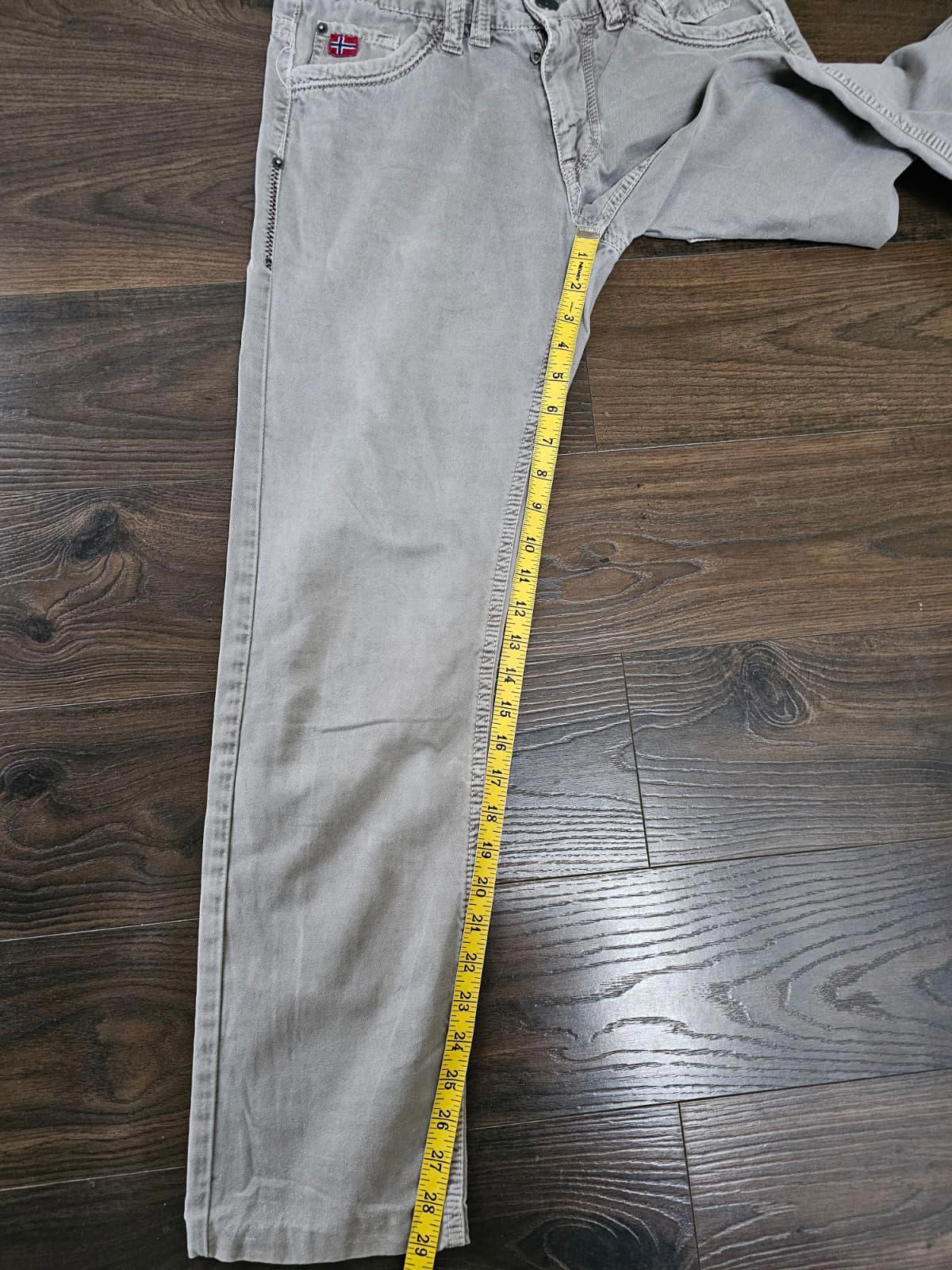 Napapijri Geographic Mens Straight Fit Chinos Trousers/Pants - W30/L29 - Grey