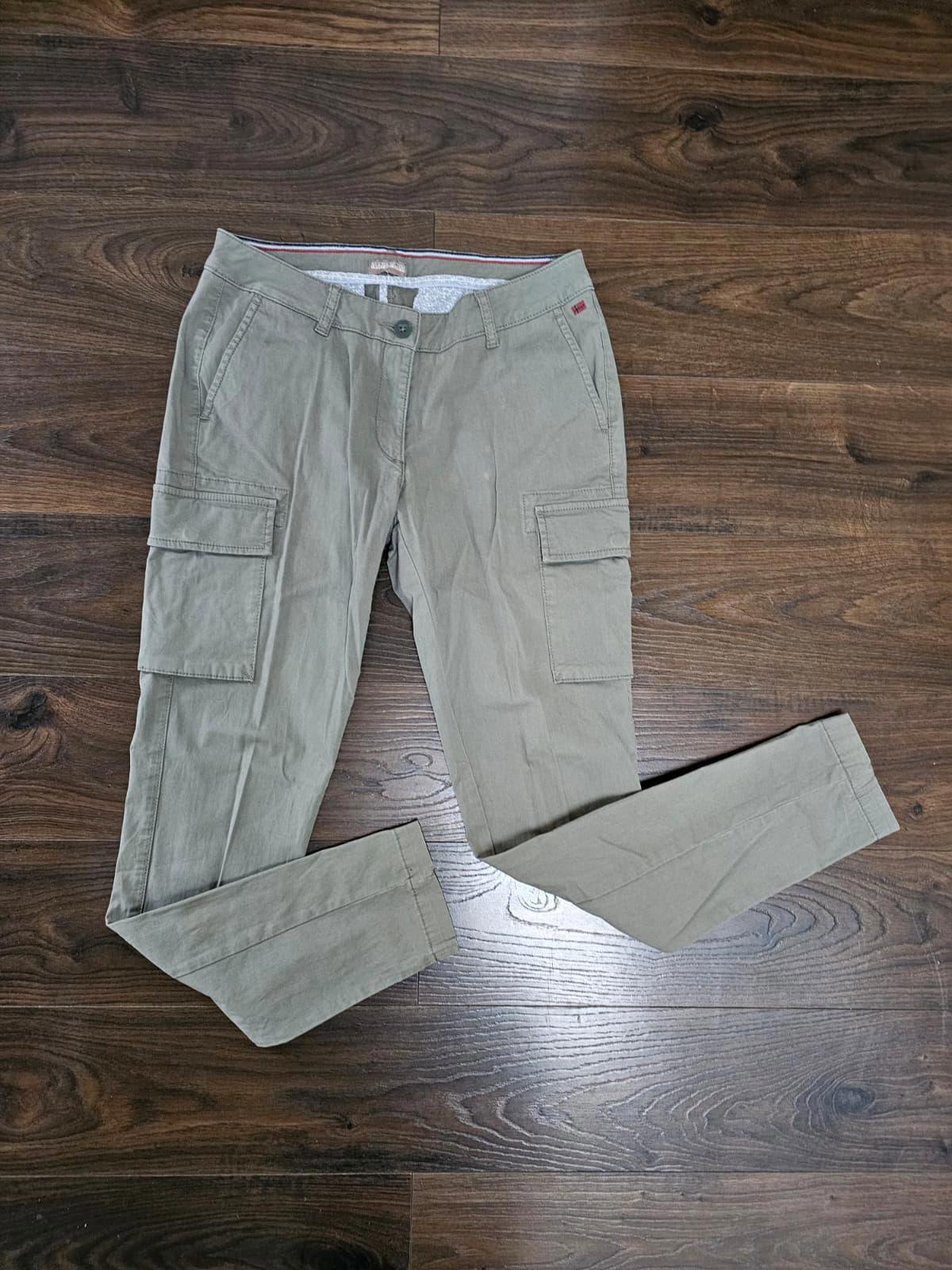 Napapijri Geographic Womens Cargo Trousers - UK 10 - Khaki