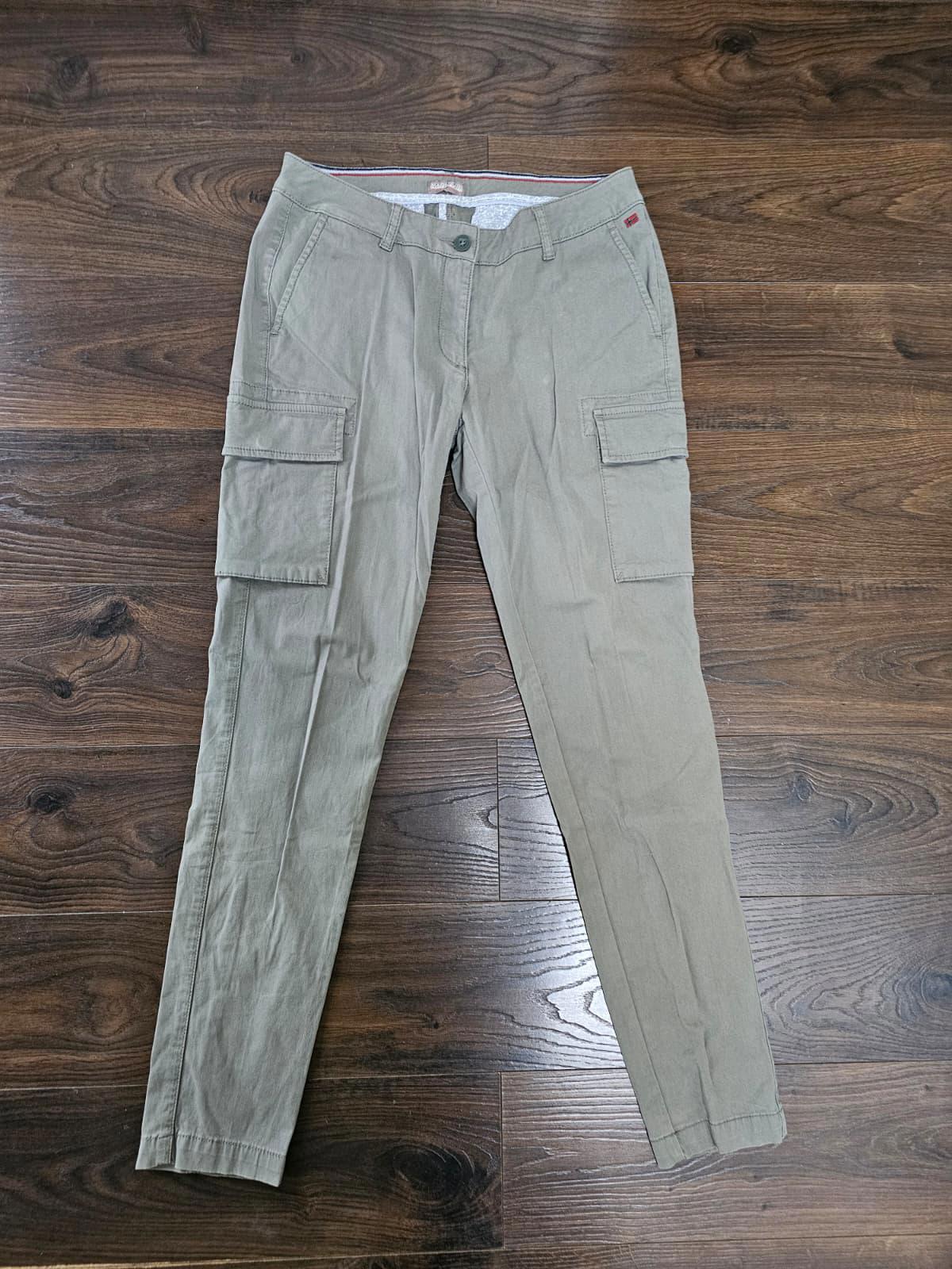Napapijri Geographic Womens Cargo Trousers - UK 10 - Khaki