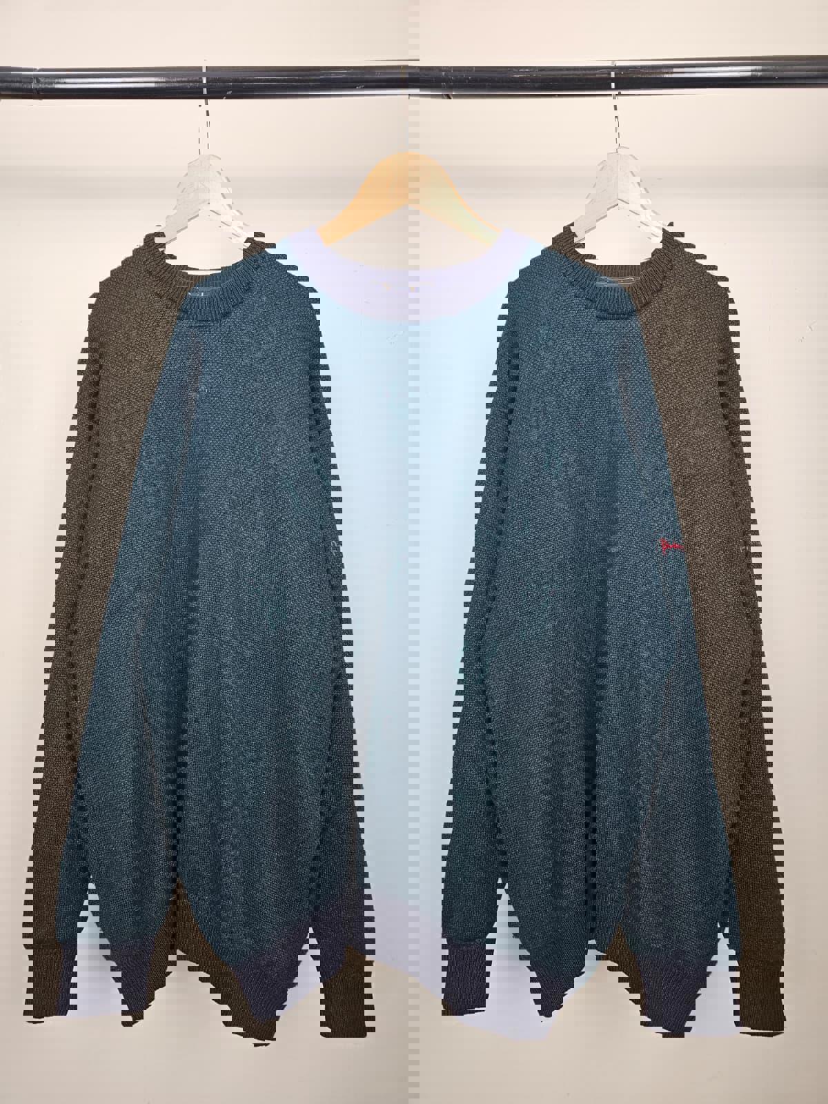 Pringle Mens Vintage Wool Blend Pattern Wind Resistant Pullover Jumper - L/Large