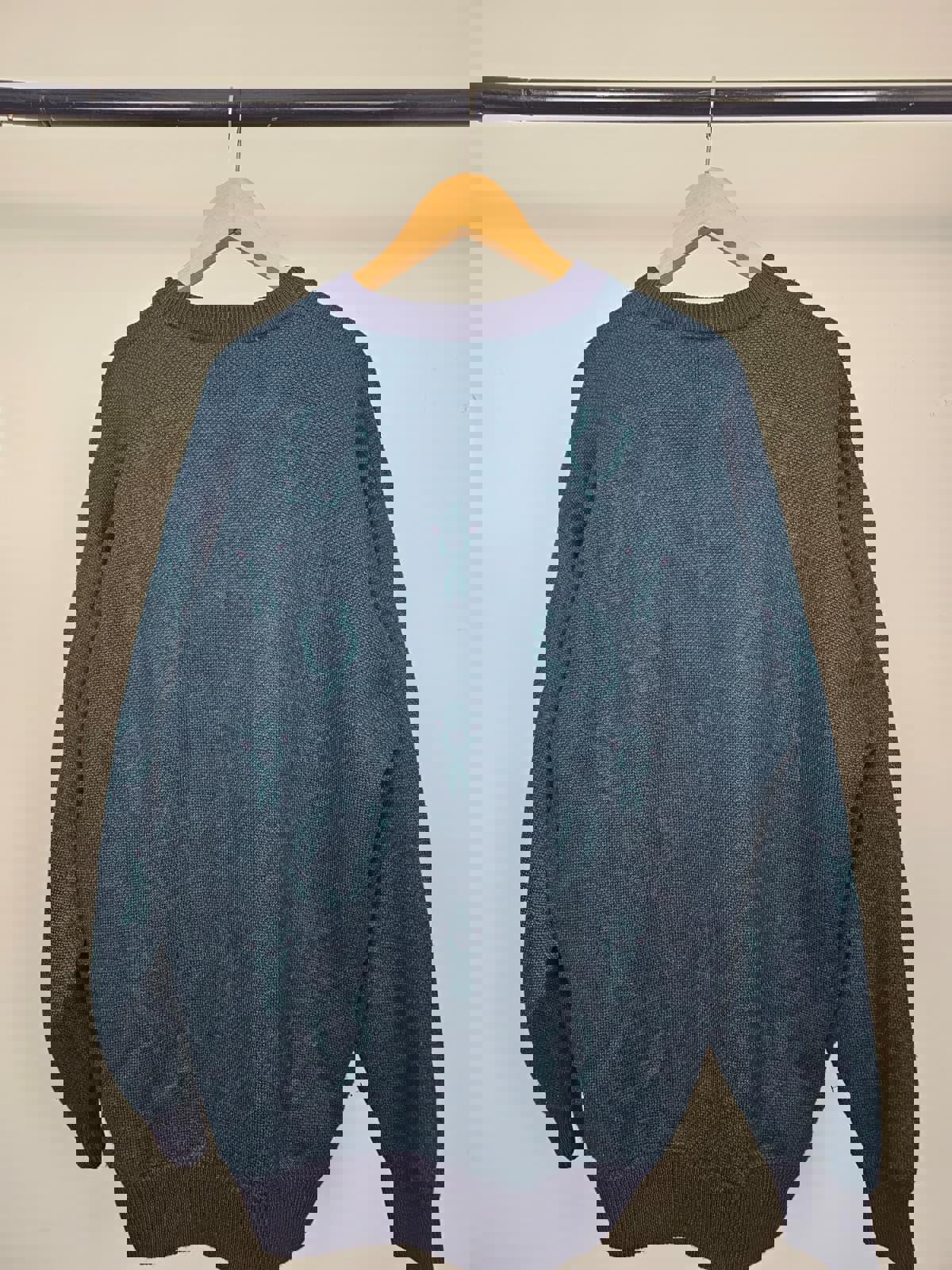 Pringle Mens Vintage Wool Blend Pattern Wind Resistant Pullover Jumper - L/Large