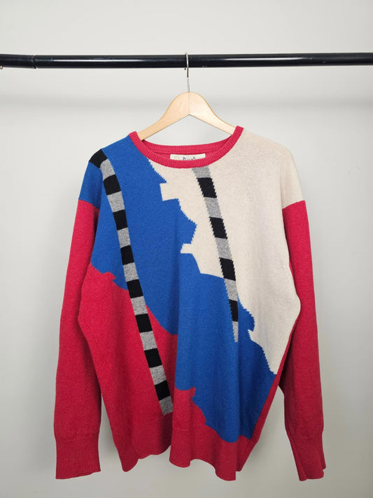 Pringle Of Scotland Vintage 100% Wool Pullover Knitted Jumper/Sweater - L/Large