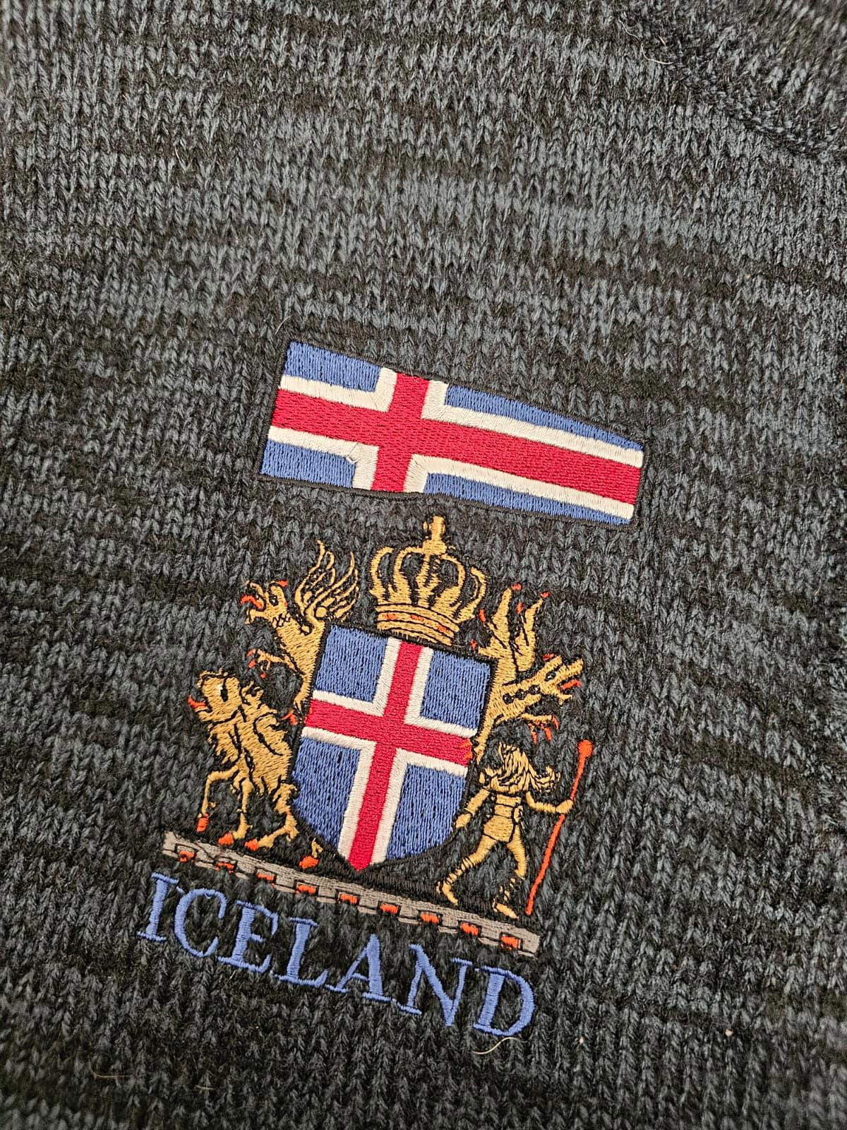Ice Wear Arctic Explorer Club Iceland Knitted Pullover 1/4 Zip Jumper- S/Small