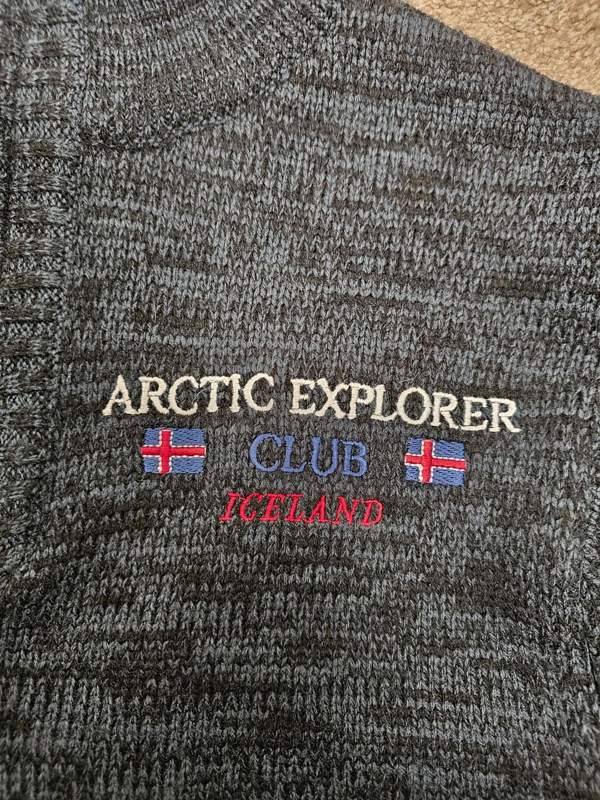 Ice Wear Arctic Explorer Club Iceland Knitted Pullover 1/4 Zip Jumper- S/Small