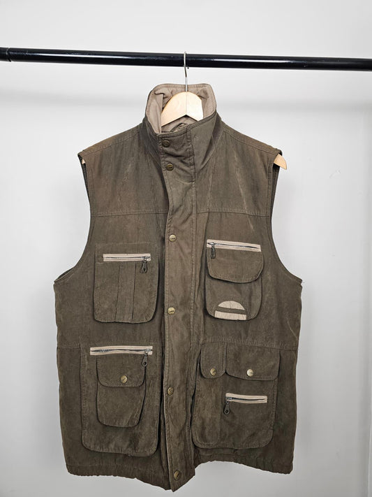 J J Wills men's Utility Body Warmer/Vest/Gilet Sleeveless Fishing Jacket - M